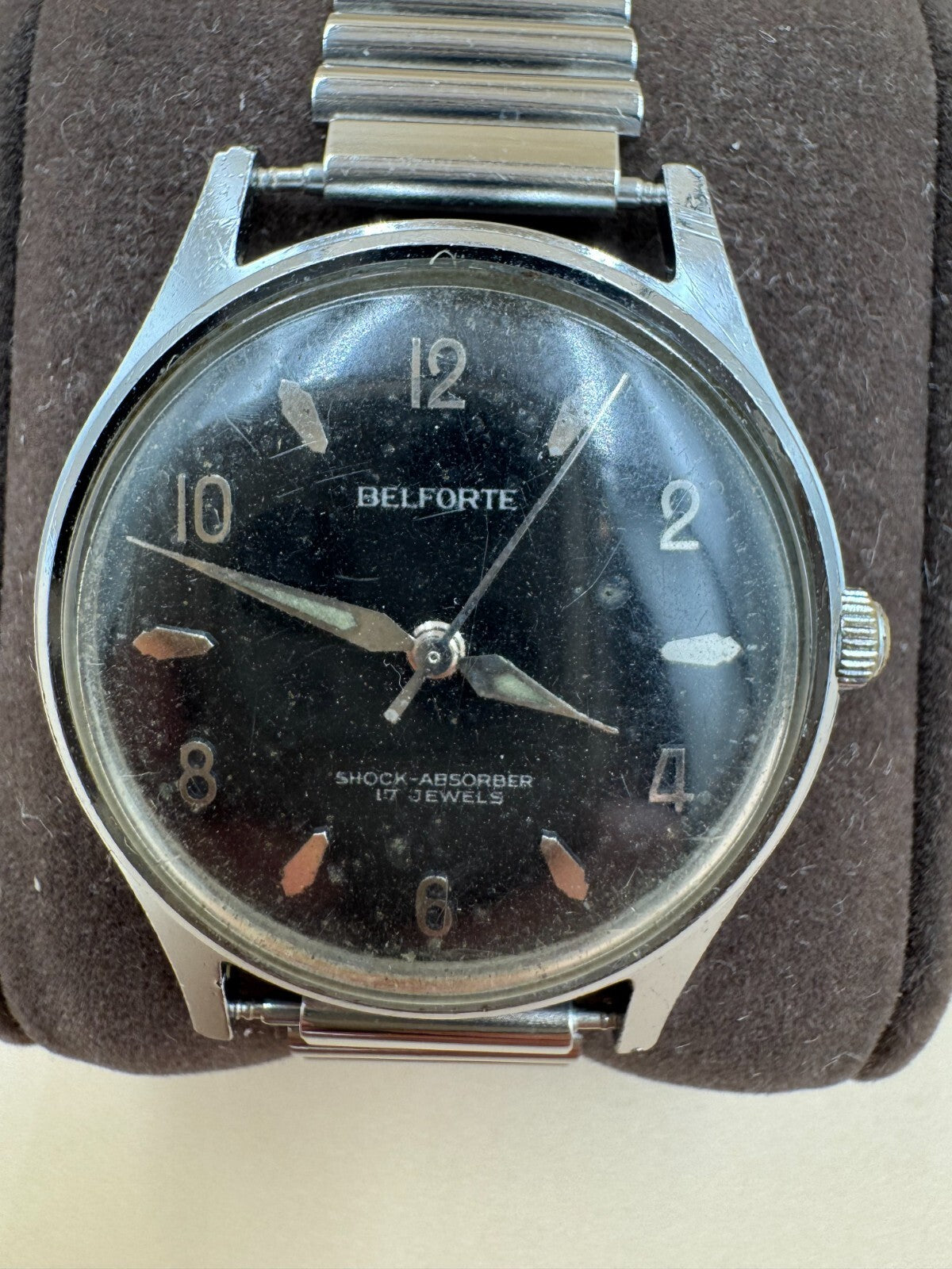 Vintage Belforte 17 Jewels Shock-Absorber Swiss mechanical watch Series #9045 G+