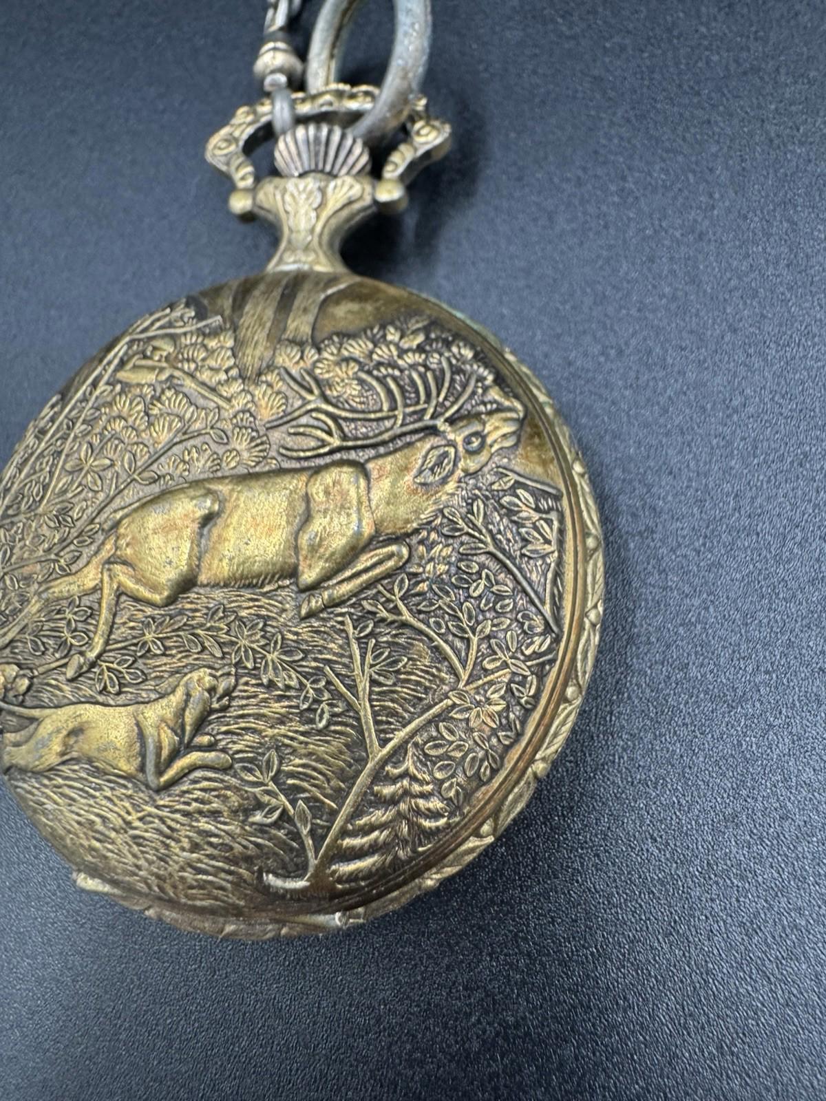 Vintage Delaware Pocket Watch 17 Jewels Swiss Fashiontime Hunter Case Non-Runnin