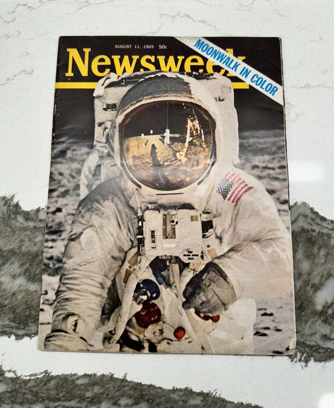 RARE Historic Newsweek August 11 1969 Aug Moonwalk Apollo 11