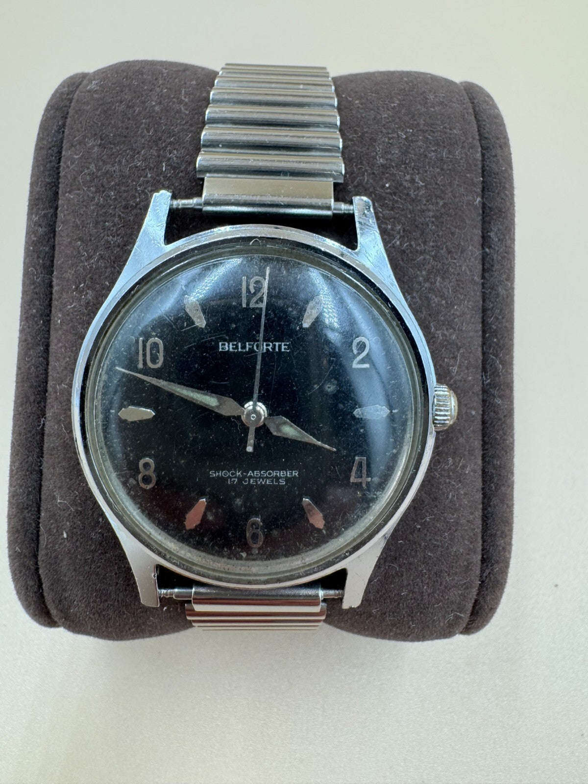 Vintage Belforte 17 Jewels Shock-Absorber Swiss mechanical watch Series #9045 G+