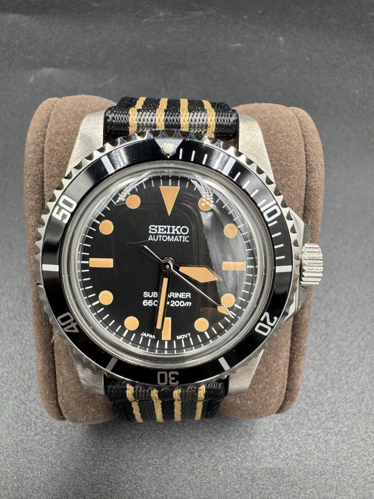 Seiko Submariner GMT Mod Men's 43mm Stainless Steel Automatic Wristwatch Custom