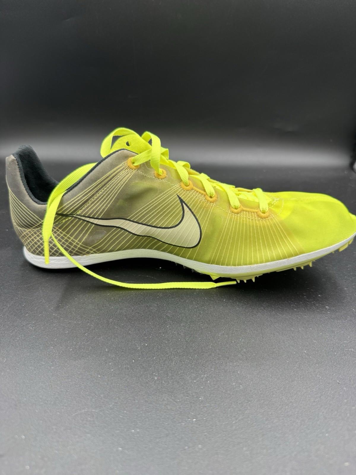 Nike Bowerman Series Track Spike Shoe Signed Kara Goucher Yellow Size 8.5 New NM