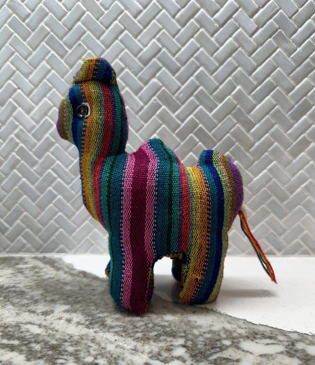 Handmade Guatemalen / Salvadorian Stuffed Camel Toy Striped