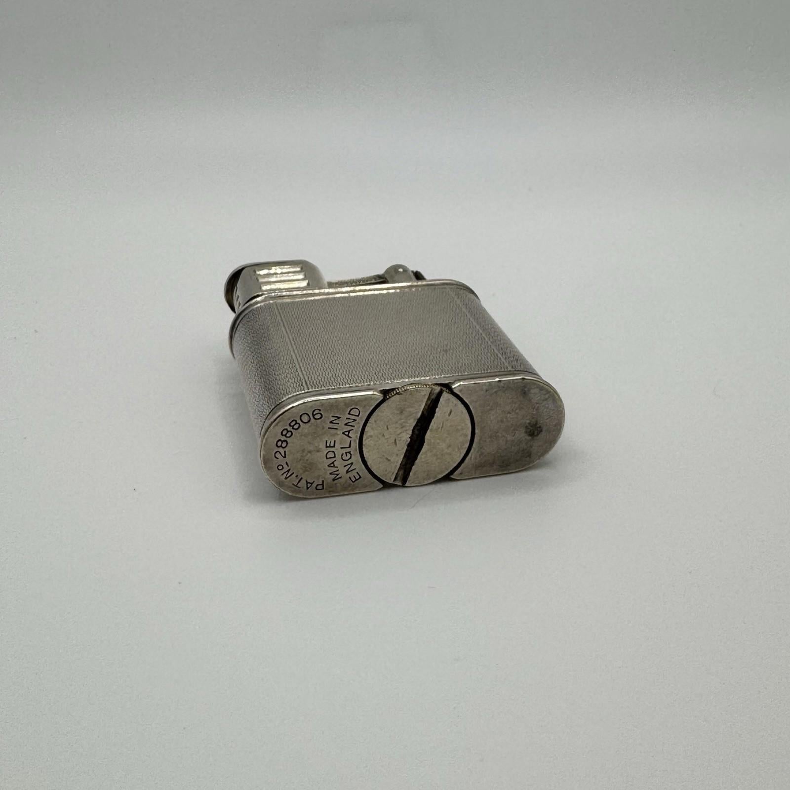 Vintage Dunhill Lift Arm Petrol Lighter - Silver Circa 1920