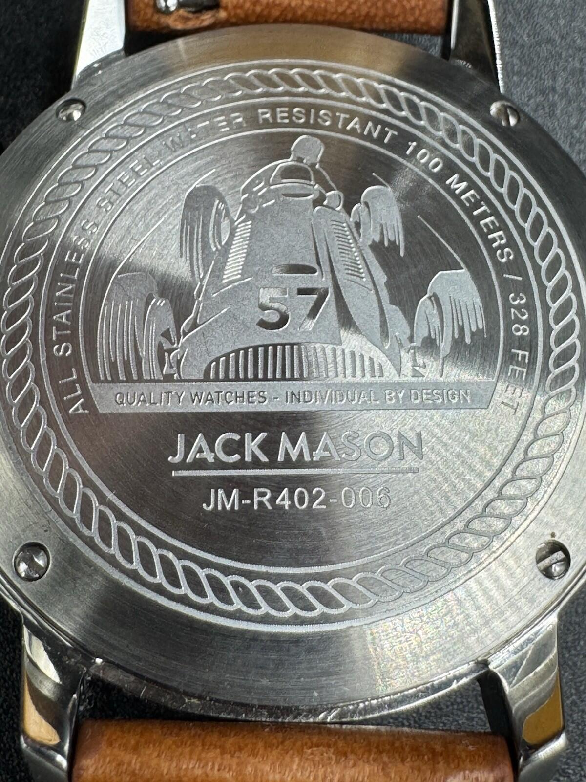 Exquisite JACK MASON Racing Chronograph Quartz Men's Watch JM-R402-006 Tachymete