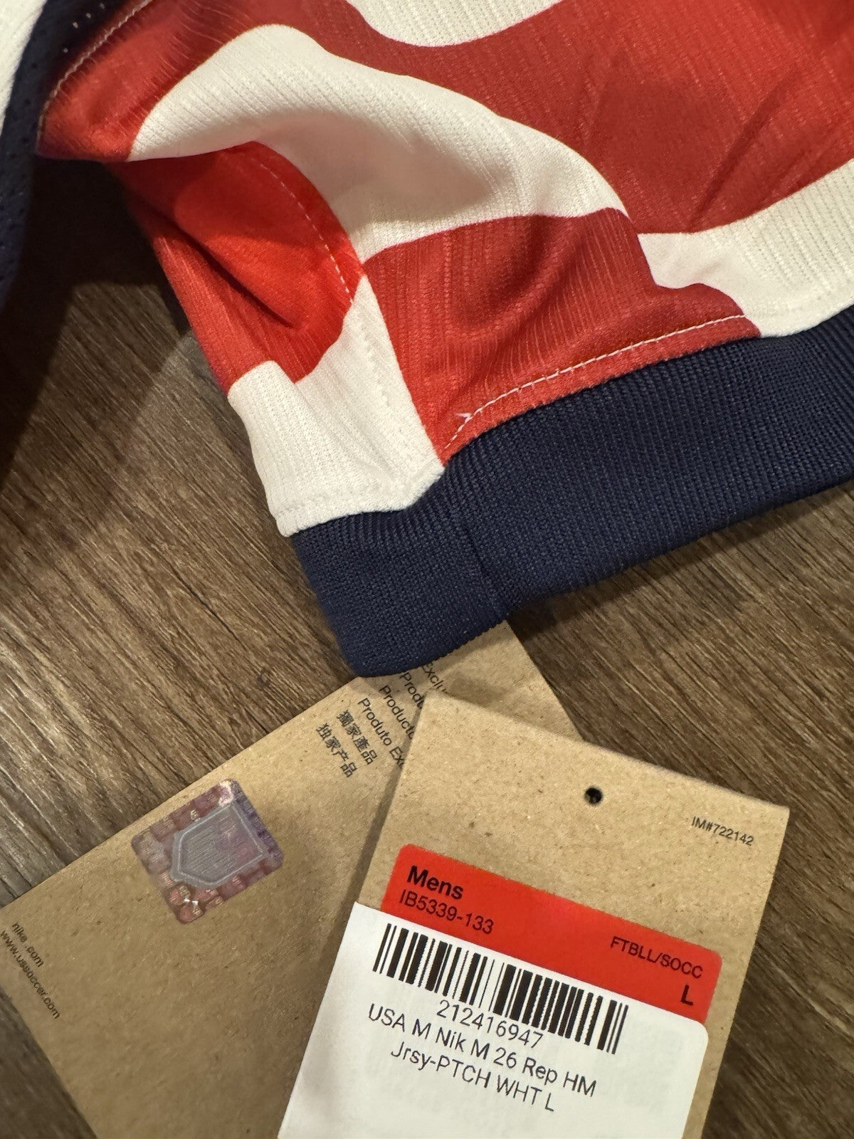 Authentic 2026 World Cup Nike USA USMNT Stadium Replica Jersey WC Patch Large +