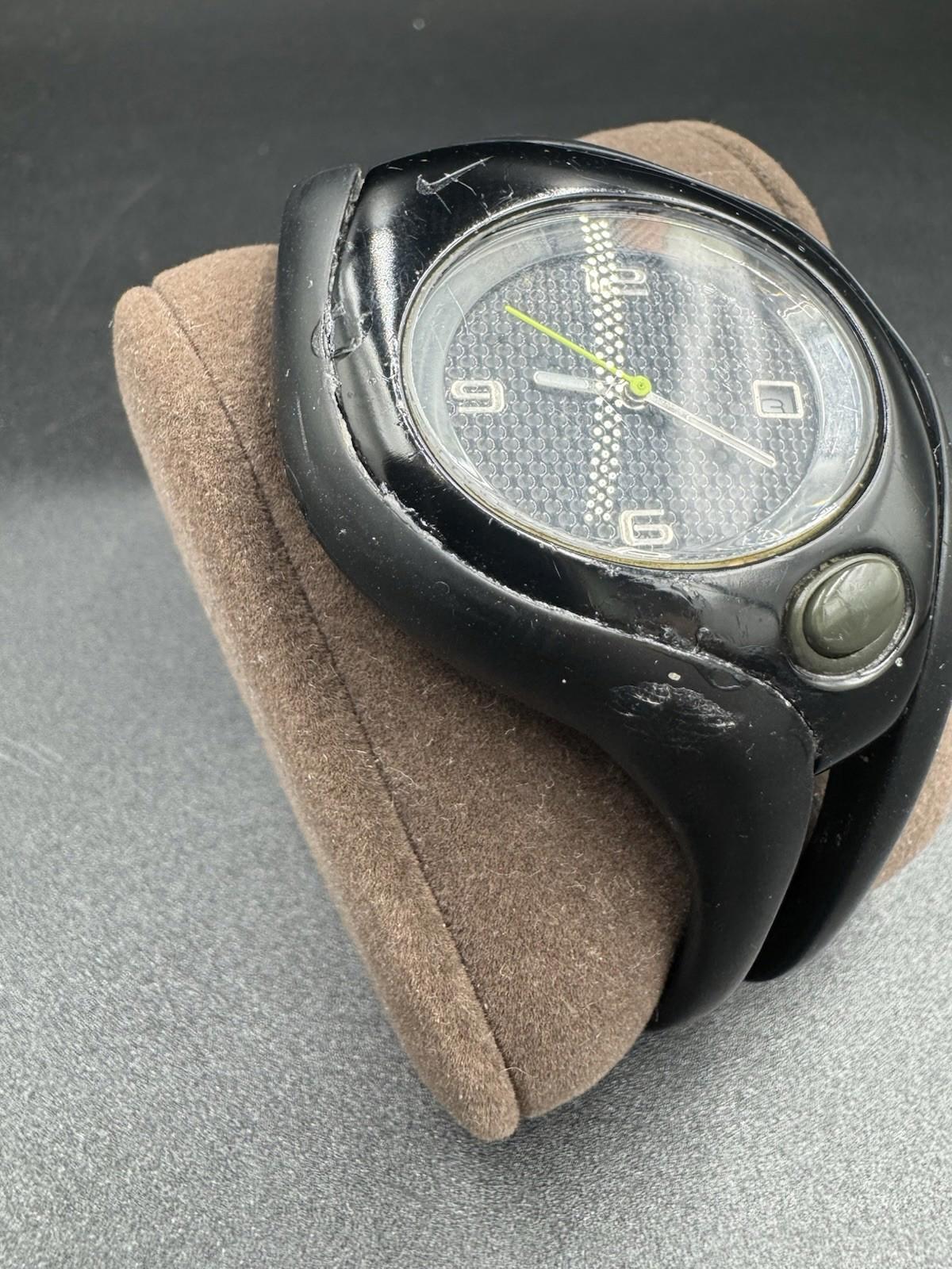 Nike Quartz Watch WR0078 Women 100m Triax Black Date Backlight Analog New Batter