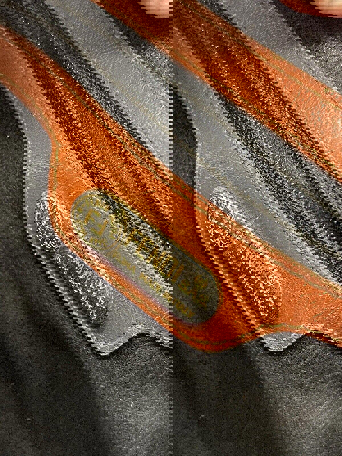 Vintage Fendi Pequin Striped Coated Canvas Crossbody Bag VG+