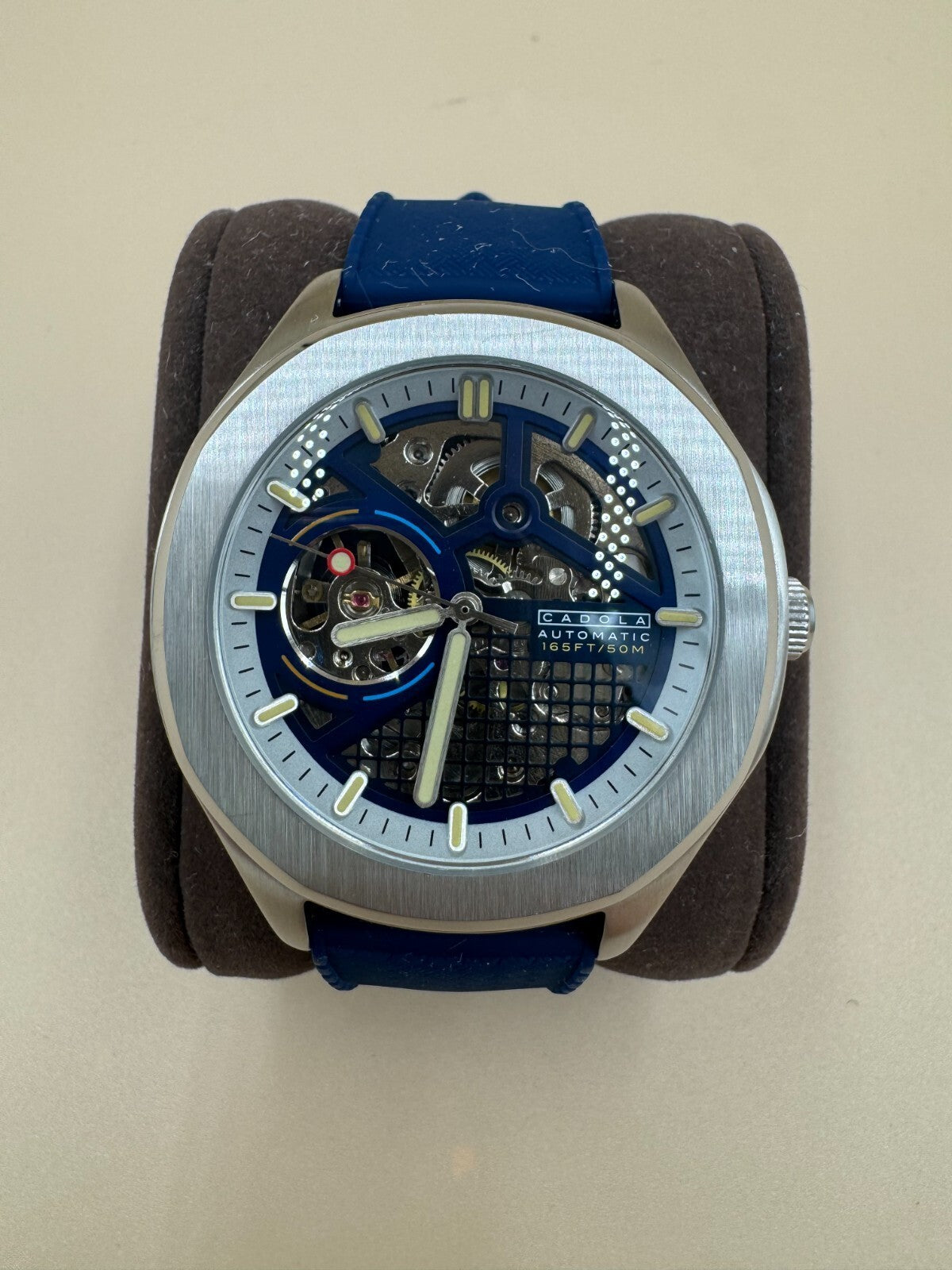 Cadola Tail Light Automatic CD-1054-02 Blue and Silver Watch in Great Condition