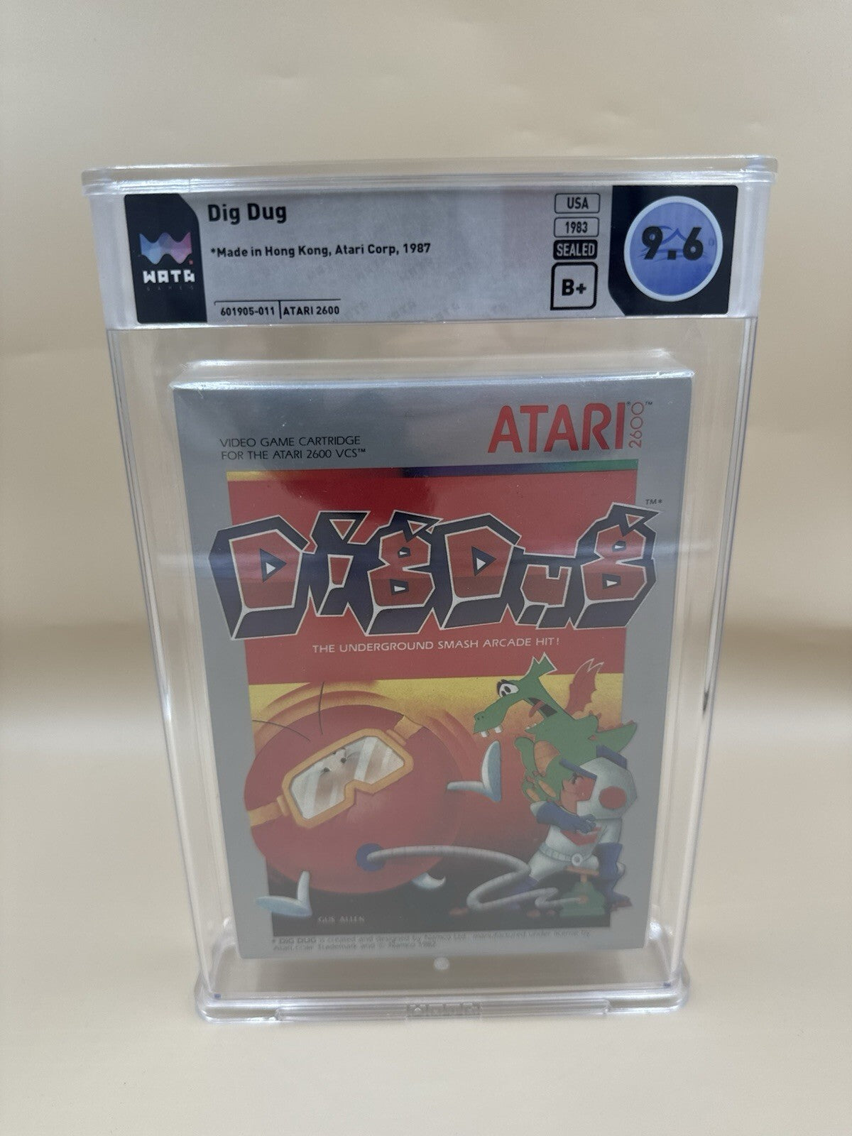 Dig Dug Atari 2600 Video Game Wata Graded 9.6 Gem Seal B+ 1983 Release - Rare VG