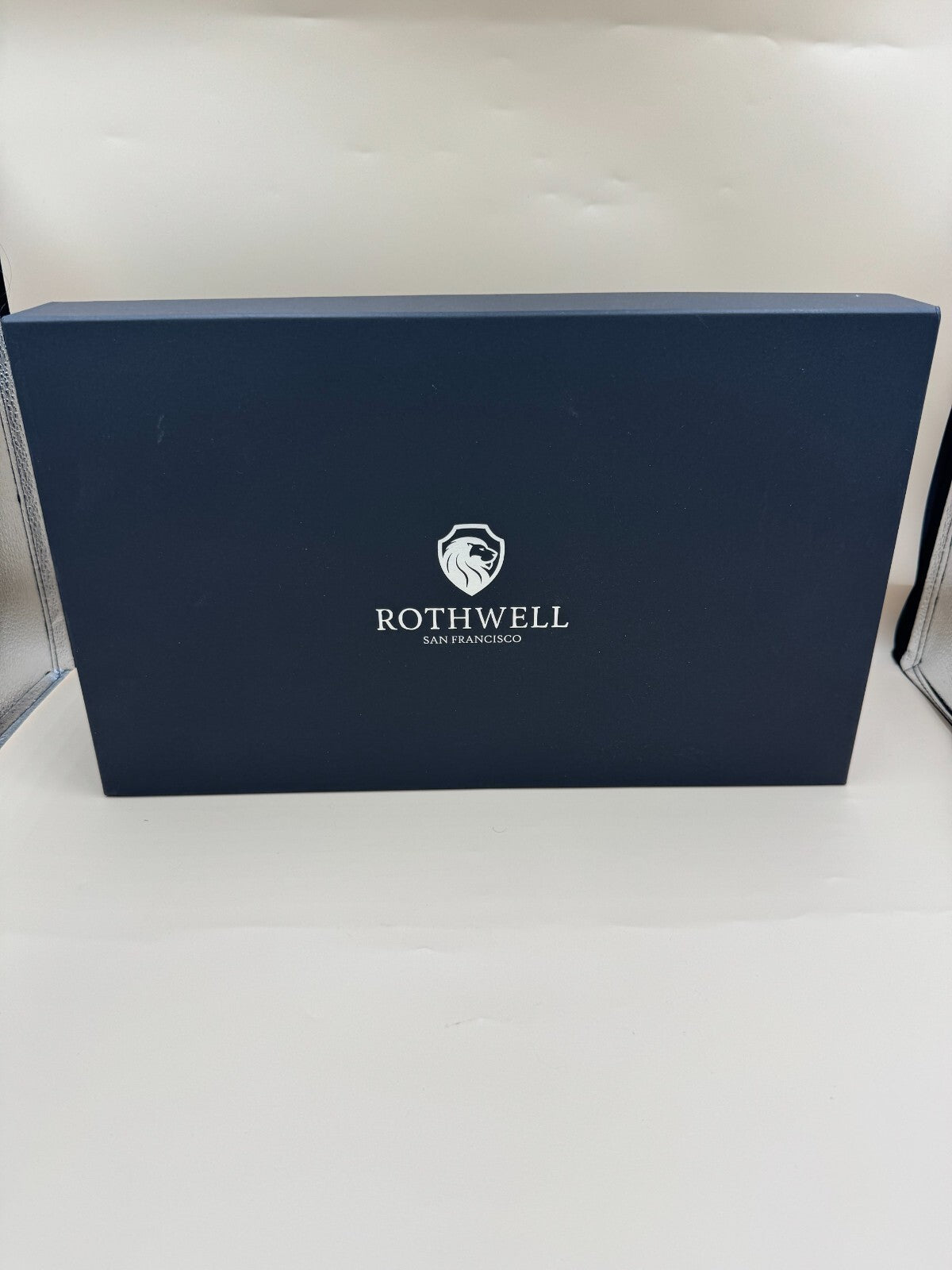 ROTHWELL 12 Slot Watch Box Black / Grey Locking Glass Top Display Case - Near Mi