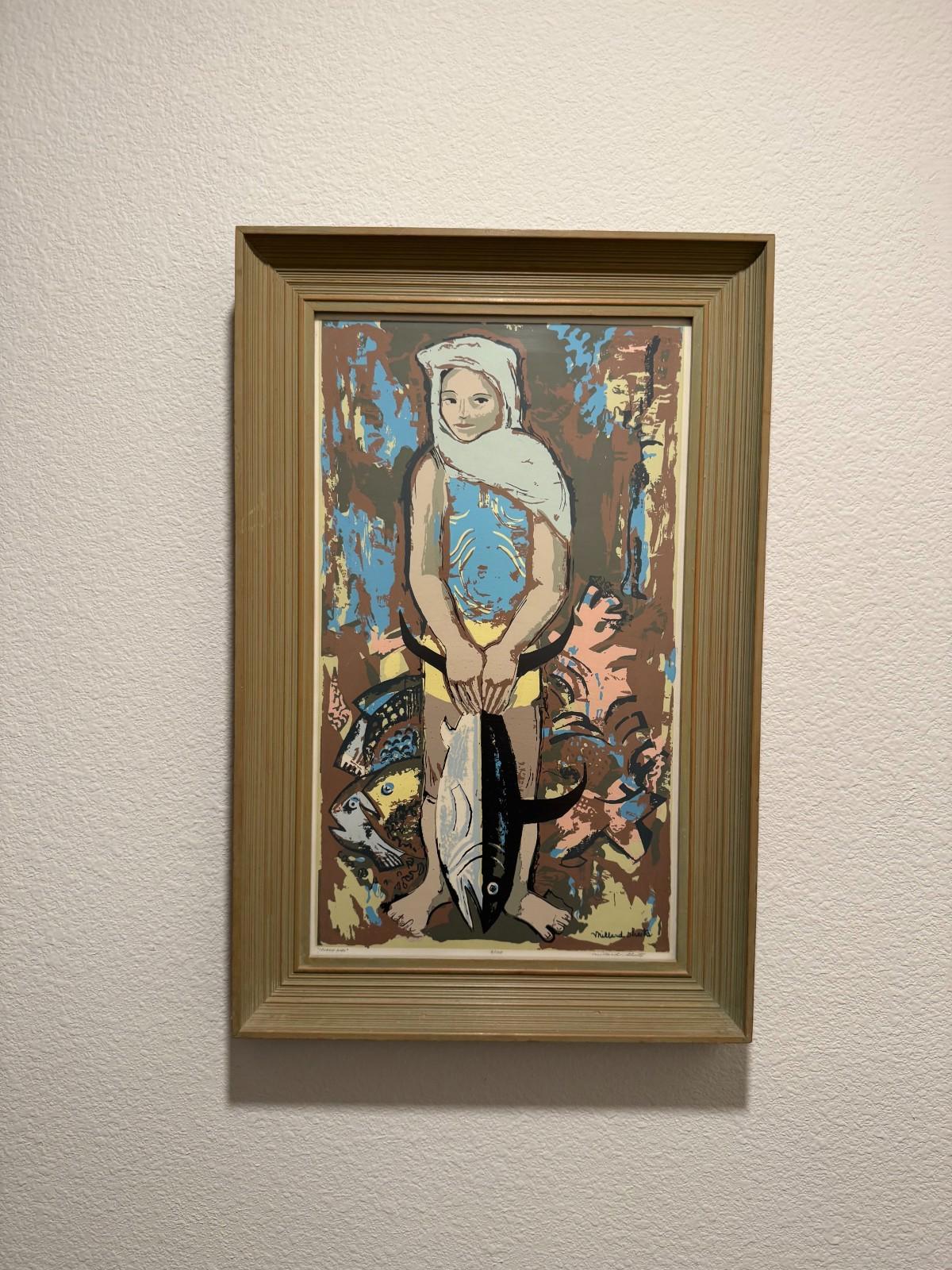 Millard Sheets Island Girl Serigraph Print 3/170 Double Sign