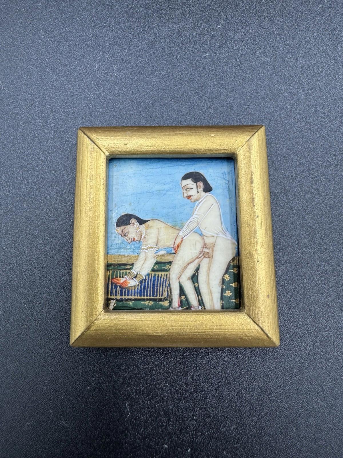 Mughal Miniature Erotic Painting Framed Indian Kama Sutra