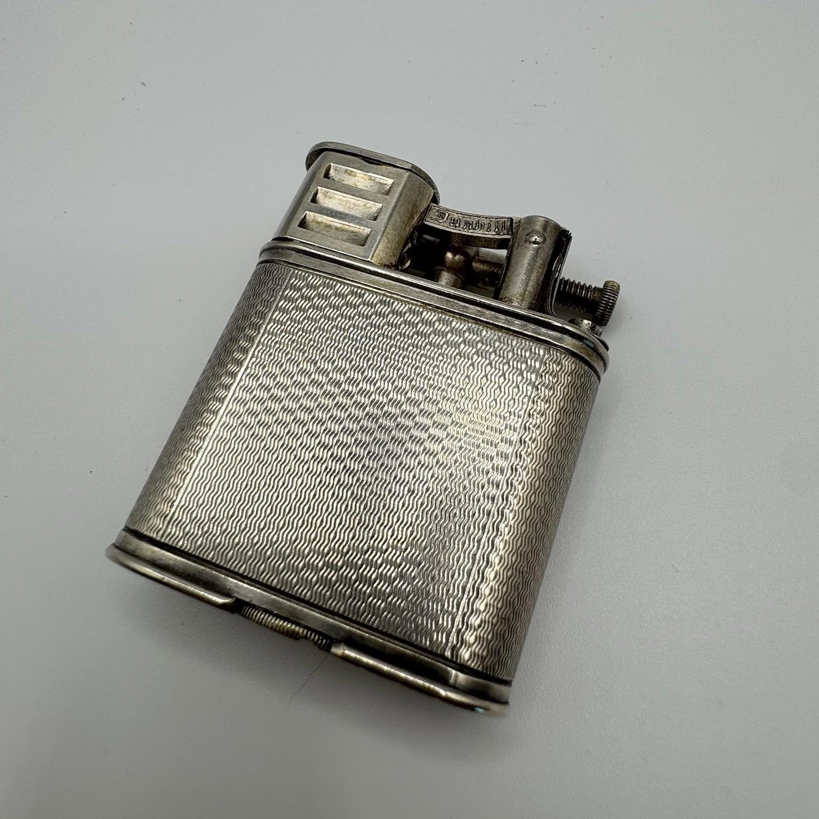 Vintage Dunhill Lift Arm Petrol Lighter - Silver Circa 1920