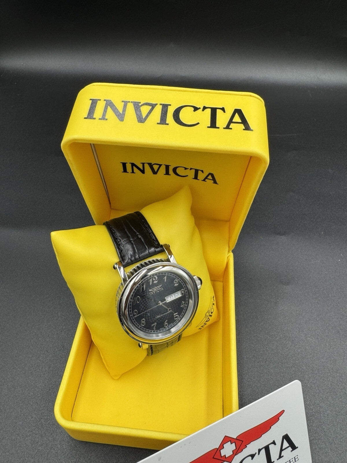 Invicta Swiss Made 1948 mod. 2805 Automatic Eta2836-2 Blk M.O.P Dial w/ box COA