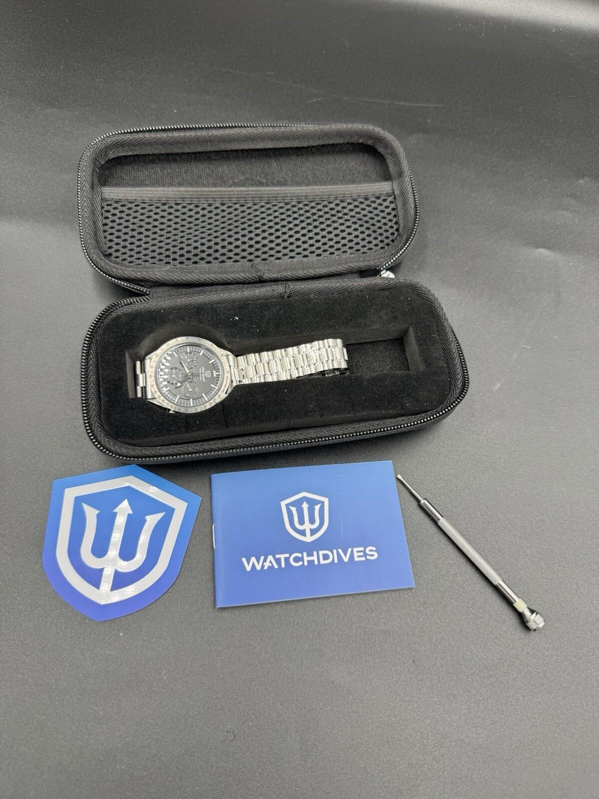 Watchdives 39mm VK63 Chronograph Watch WD1863 Quartz VK63 Chronograph Very Good+