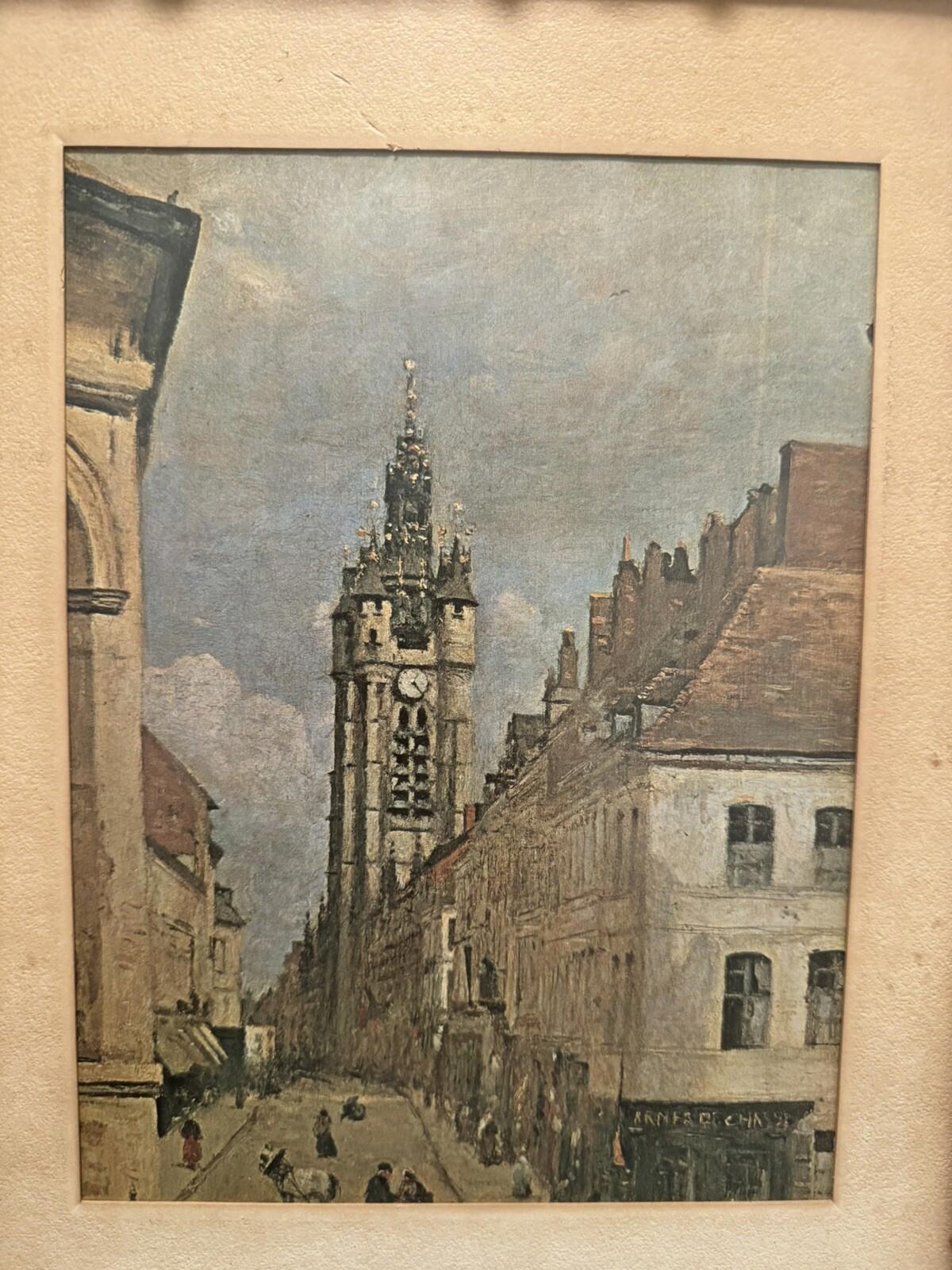 Jean-Baptise Camille Corot The Belfry of Douai Custom Framed Print - See Photos