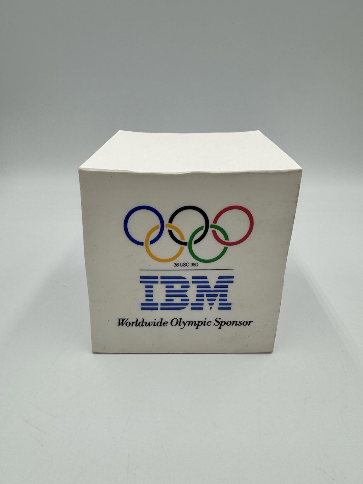 IBM Olympic Worldwide Sponsor Memo Cube Notepad Squares