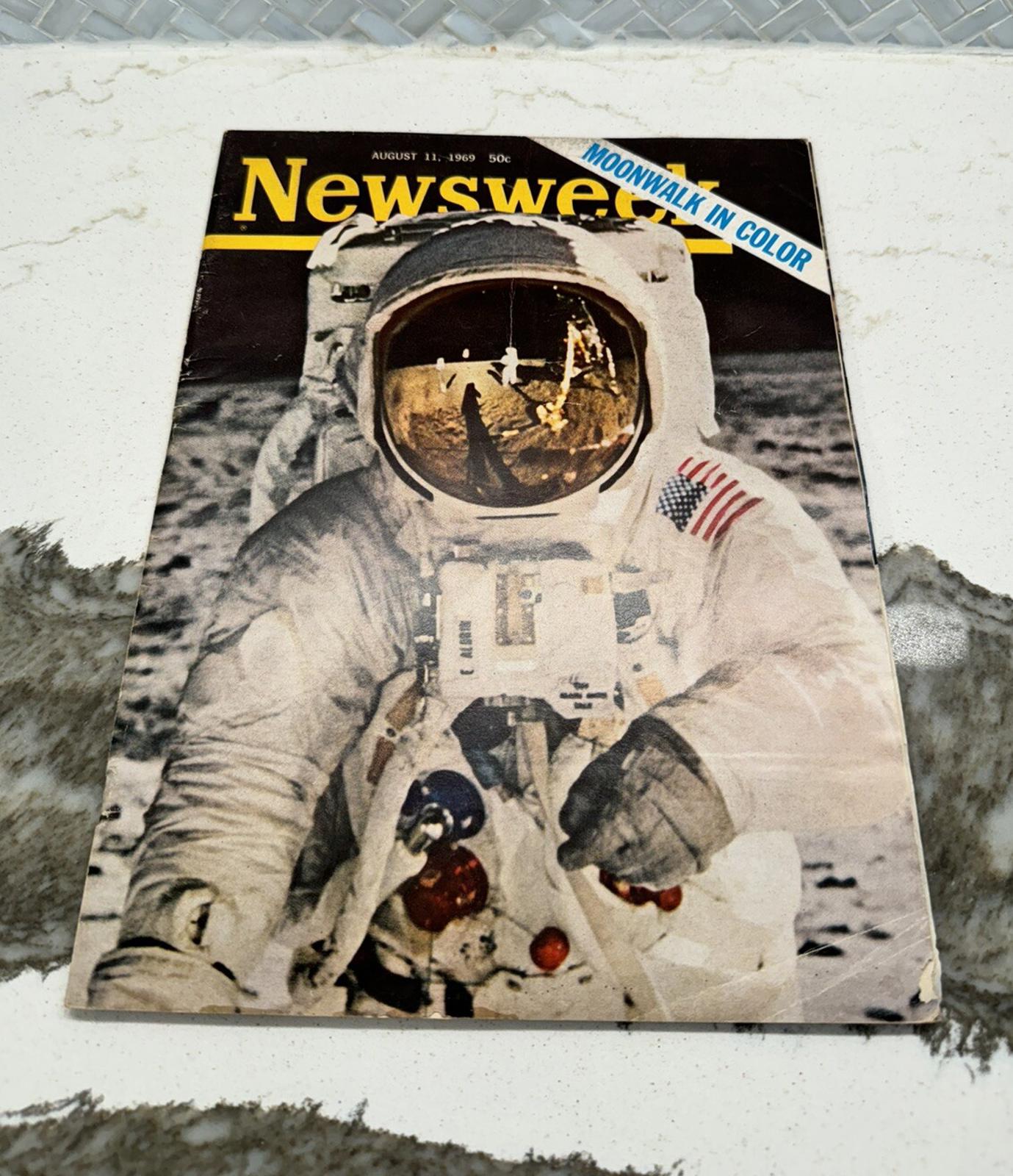 RARE Historic Newsweek August 11 1969 Aug Moonwalk Apollo 11