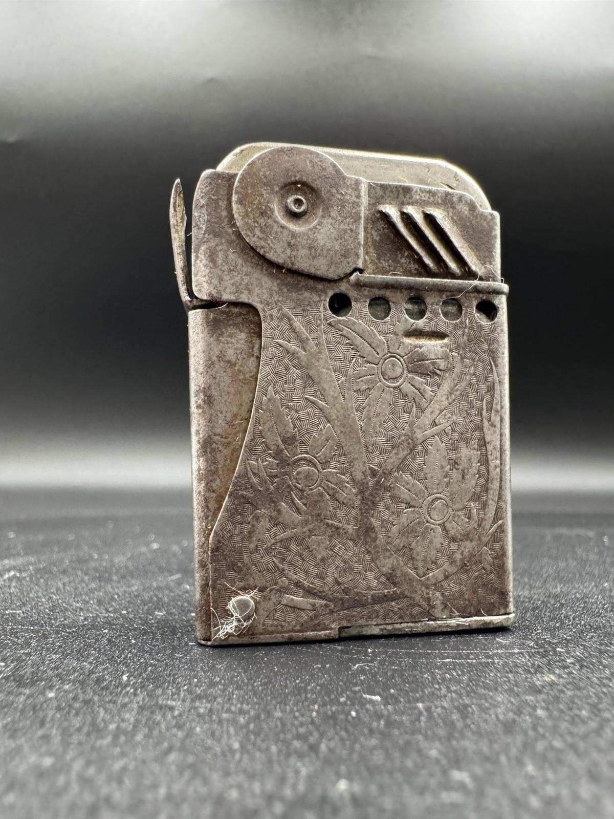 Vintage Rare Roxy Automatic Squeeze Type Lighter Essence Art Deco Made Germany