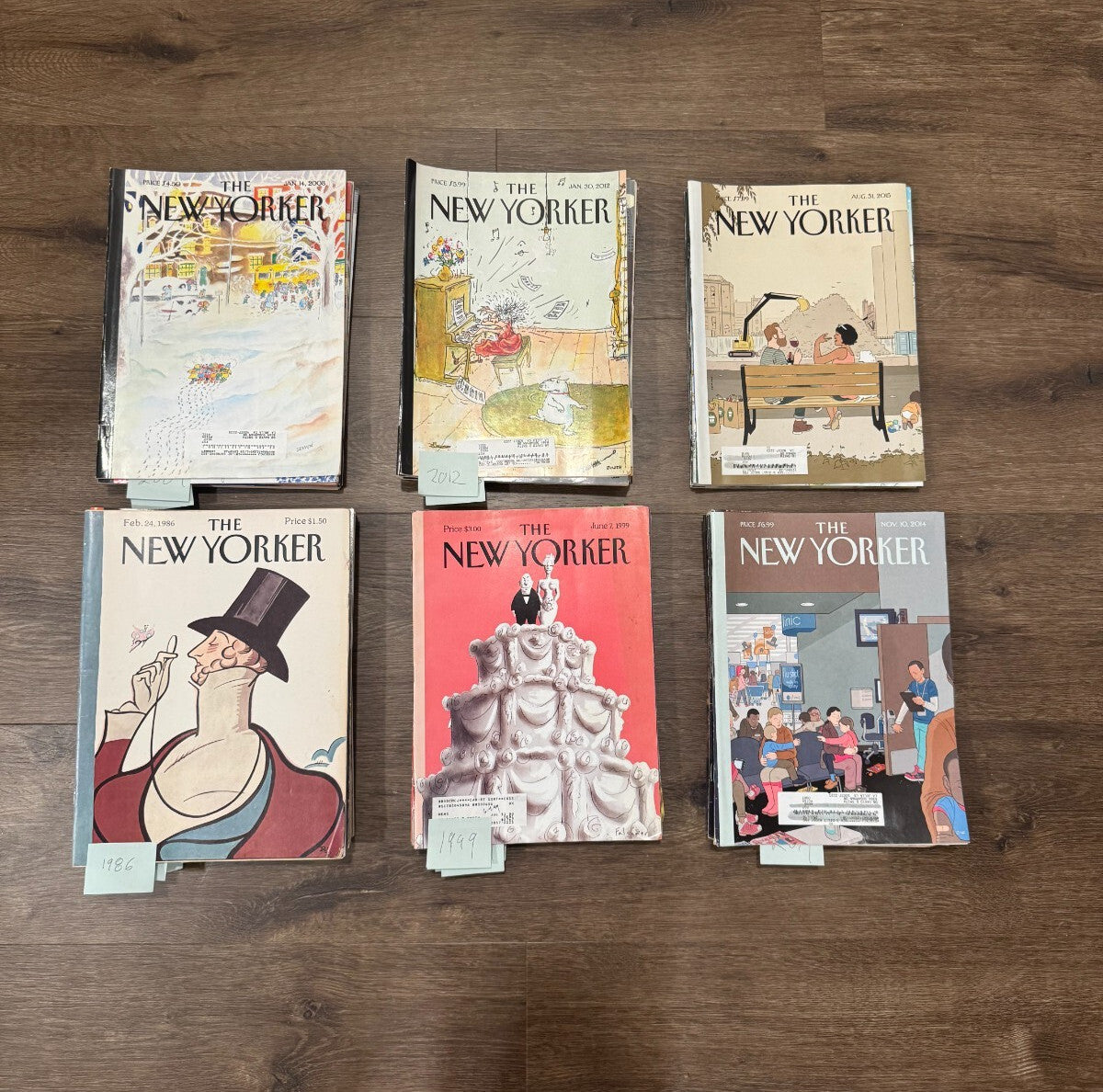 Lot of 56 The New Yorker Magazines 1986-2015 Mixed Issues Random Dates Good Cove