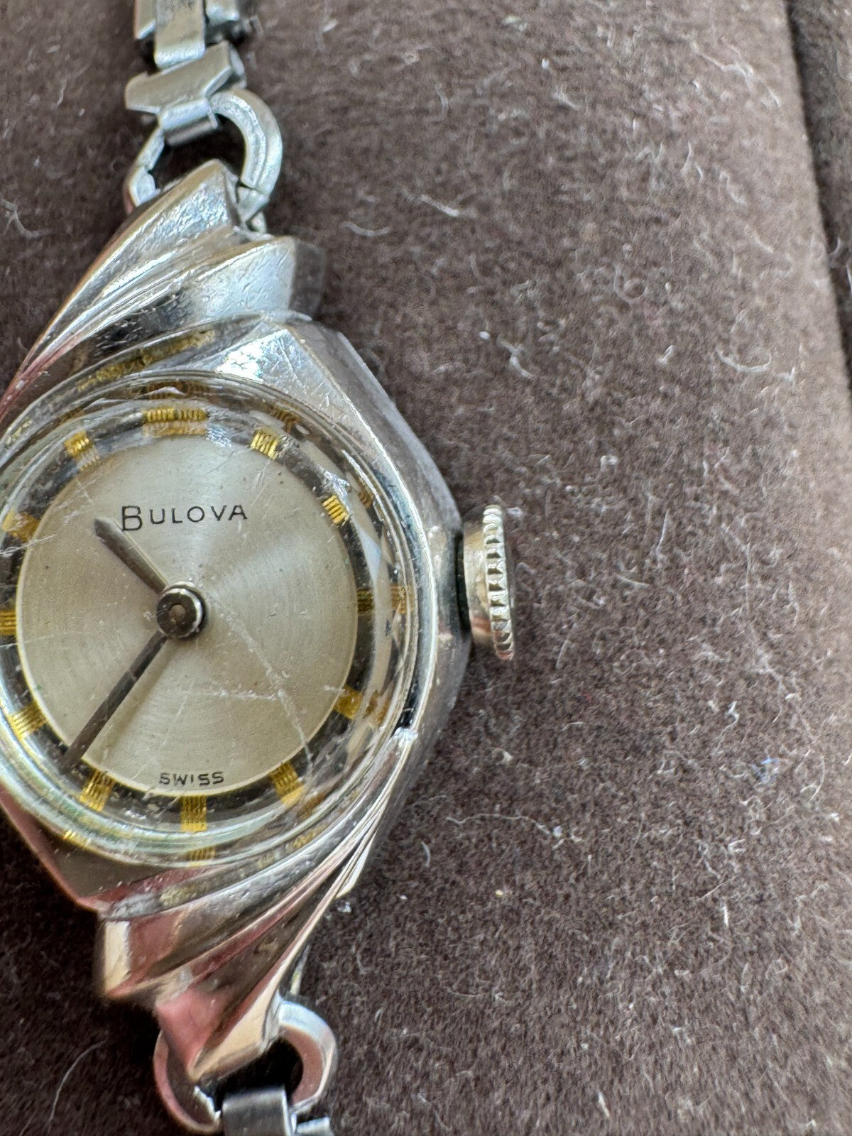 Bulova 10K RGP Ladies Cocktail Watch Swiss Manual Wind Serviced - Runs very well