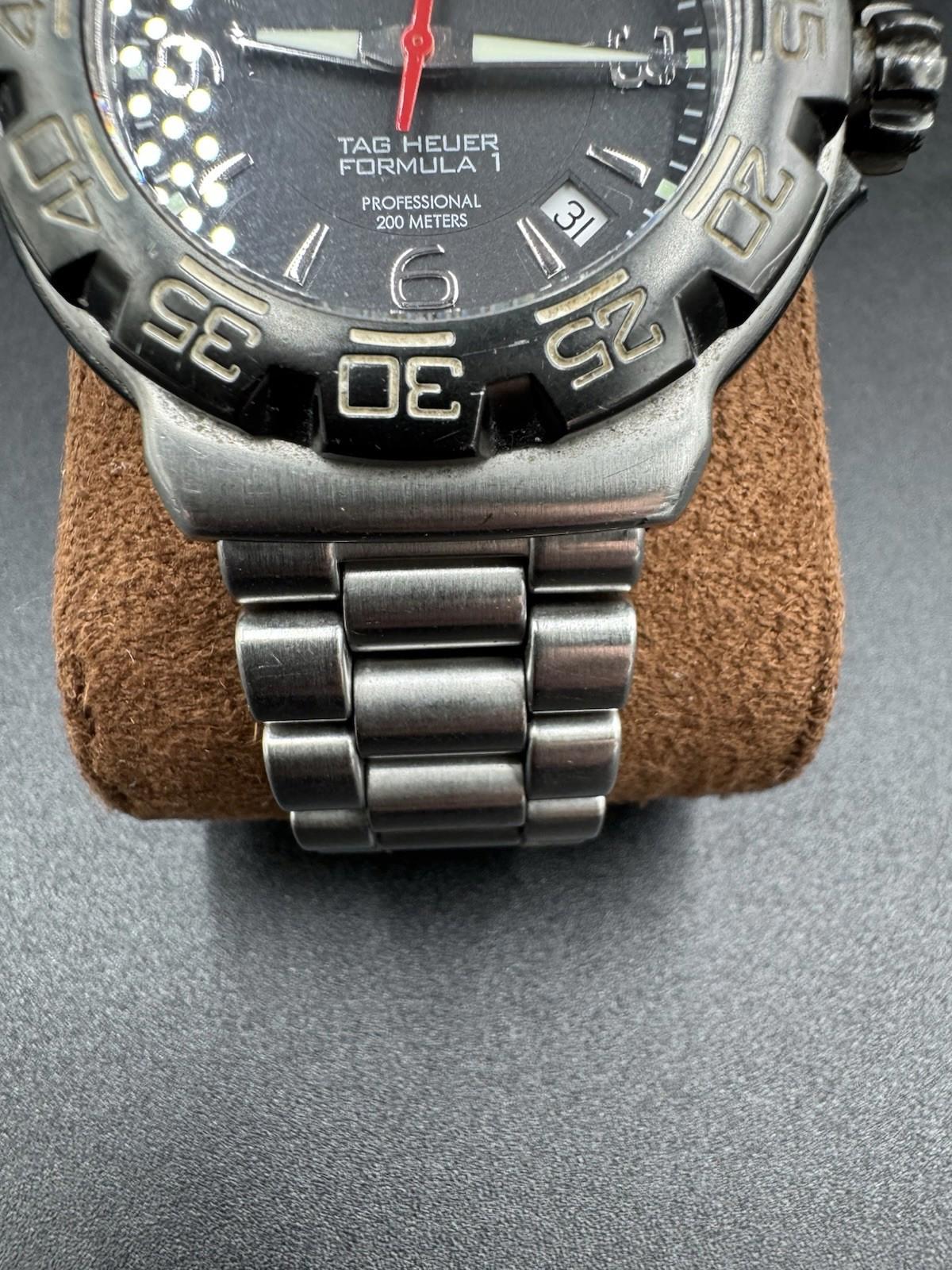 TAG HEUER WAC1110 Mens Formula 1 Series Watch Black Silver Professional See Pics