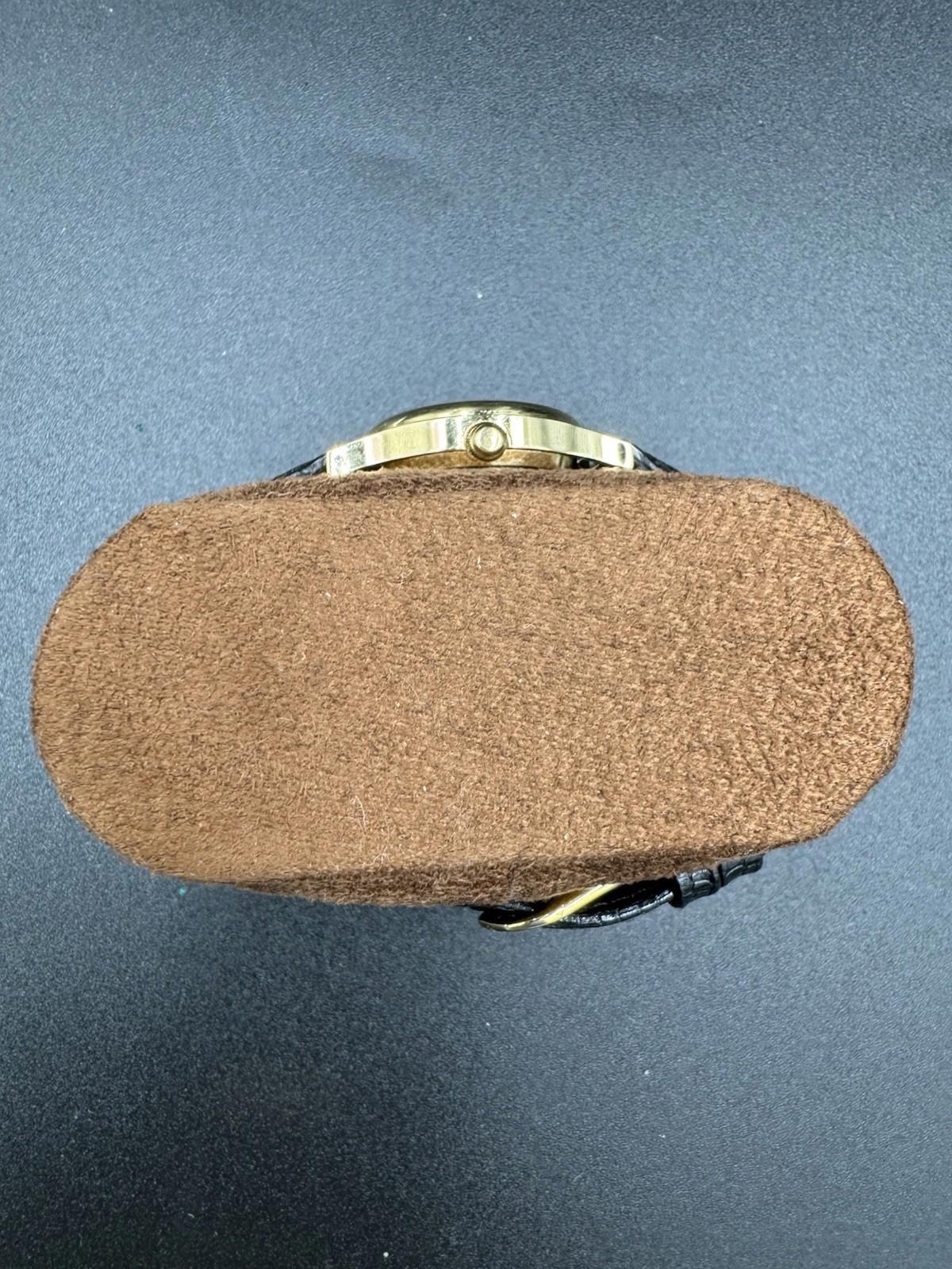 Vintage Wittnauer Watch Womens 24mm Gold Tone Pegasus Leather Band New Battery G