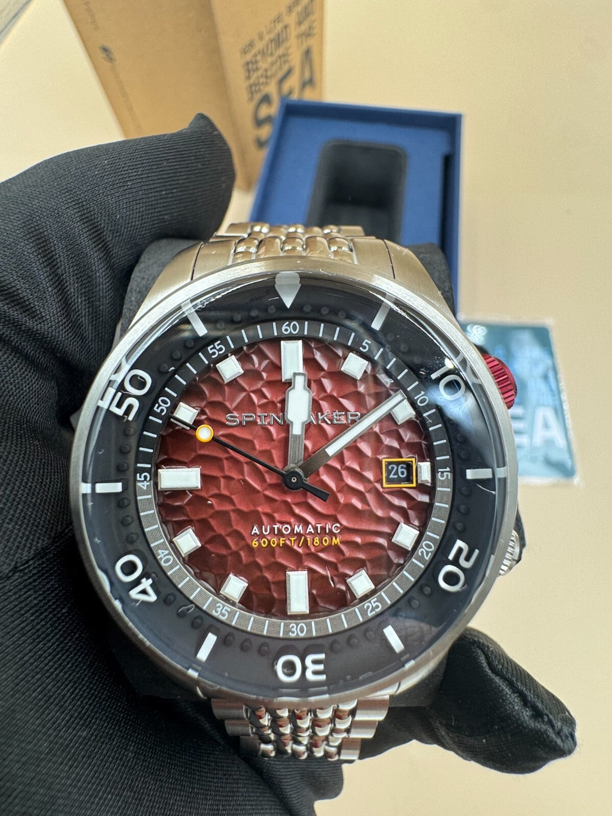 Spinnaker Bradner Automatic Red / Stainless Steel Red Dial Wristwatch SP-5062-99