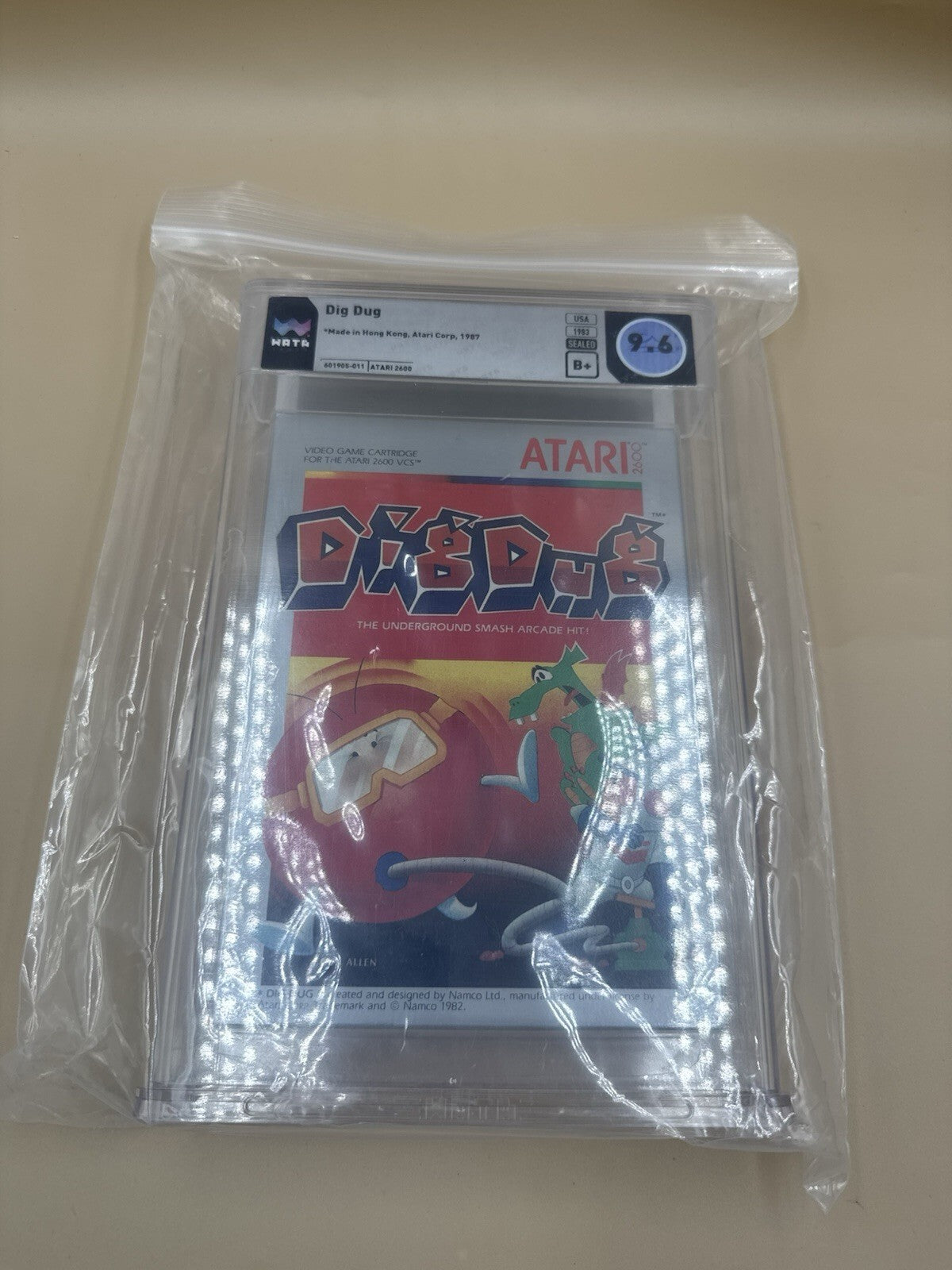 Dig Dug Atari 2600 Video Game Wata Graded 9.6 Gem Seal B+ 1983 Release - Rare VG