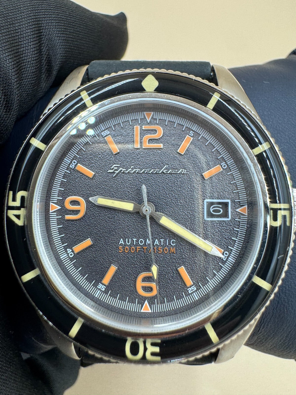 Spinnaker Fleuss SP-5055-03 Men's 43mm Stainless Steel Automatic Wristwatch Blac