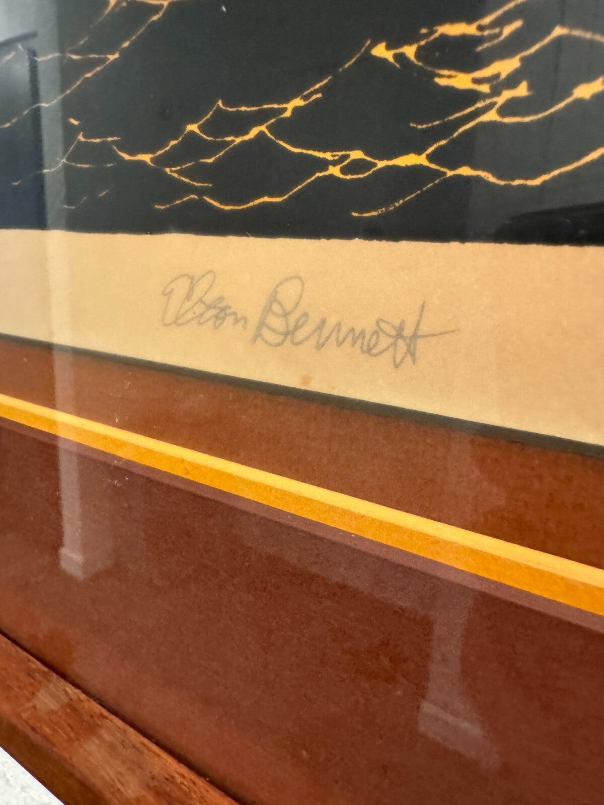 Elton Bennett The Tall Ship Signed Serigraph Framed Nautical Print Rare Original