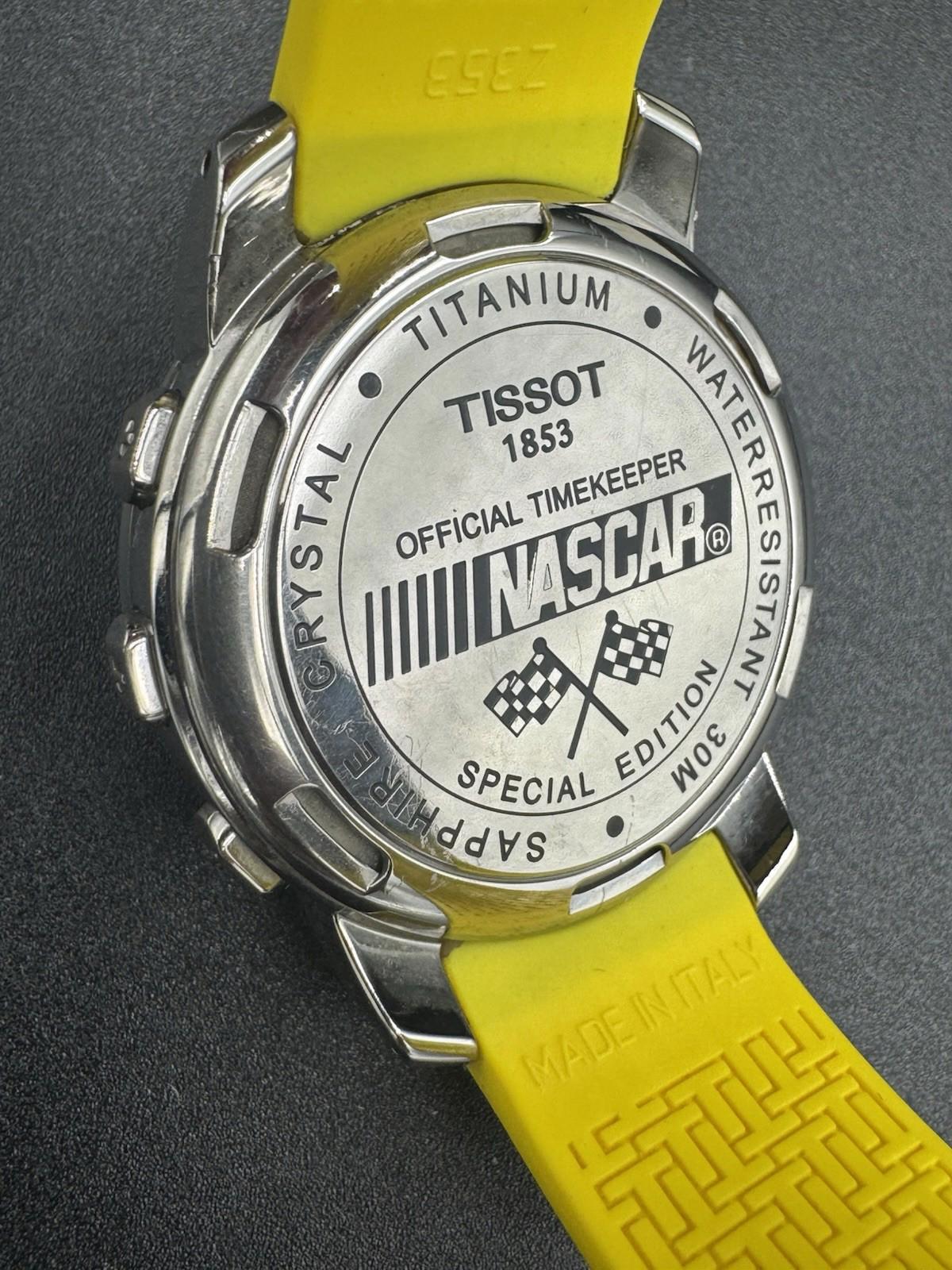 Tissot T-Touch NASCAR Special Edition Titanium Case Yellow Rubber Band with box