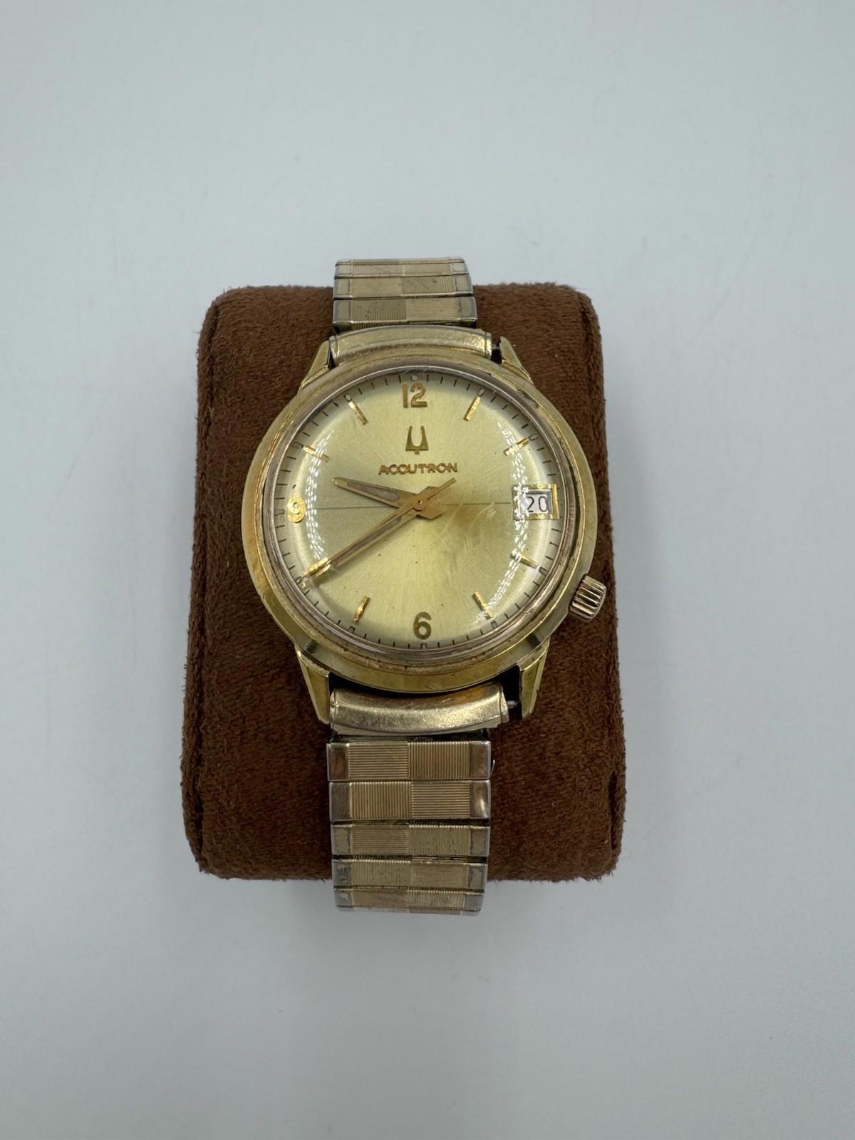 1976 Bulova Accutron Watch Henry Ford II 10kt Gold Bulova