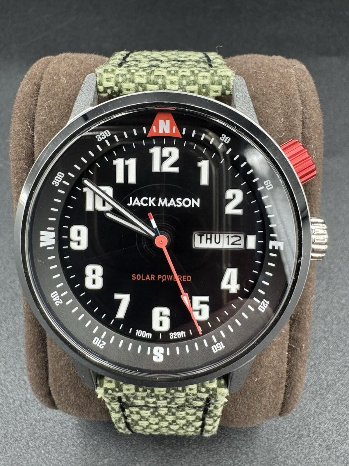 Jack Mason Solar Watch JM-F111-001 Siler Color Men's Recycled Material 100 meter