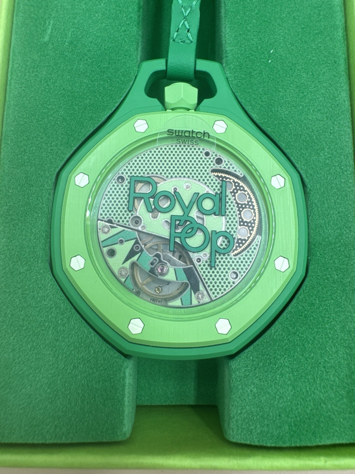 BRAND NEW AP Swatch Royal Pop Green Eight Limited Edition 41mm w/ Box & Papers