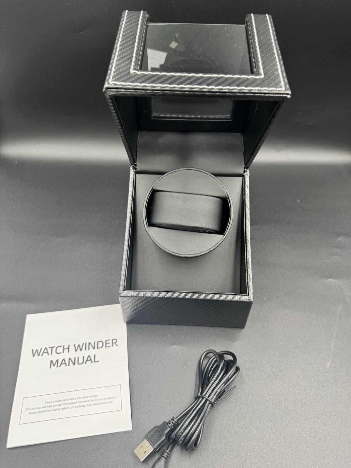 Automatic Single Watch Winder Case with Quiet Motor Fits Lady and Man Watch NIB+