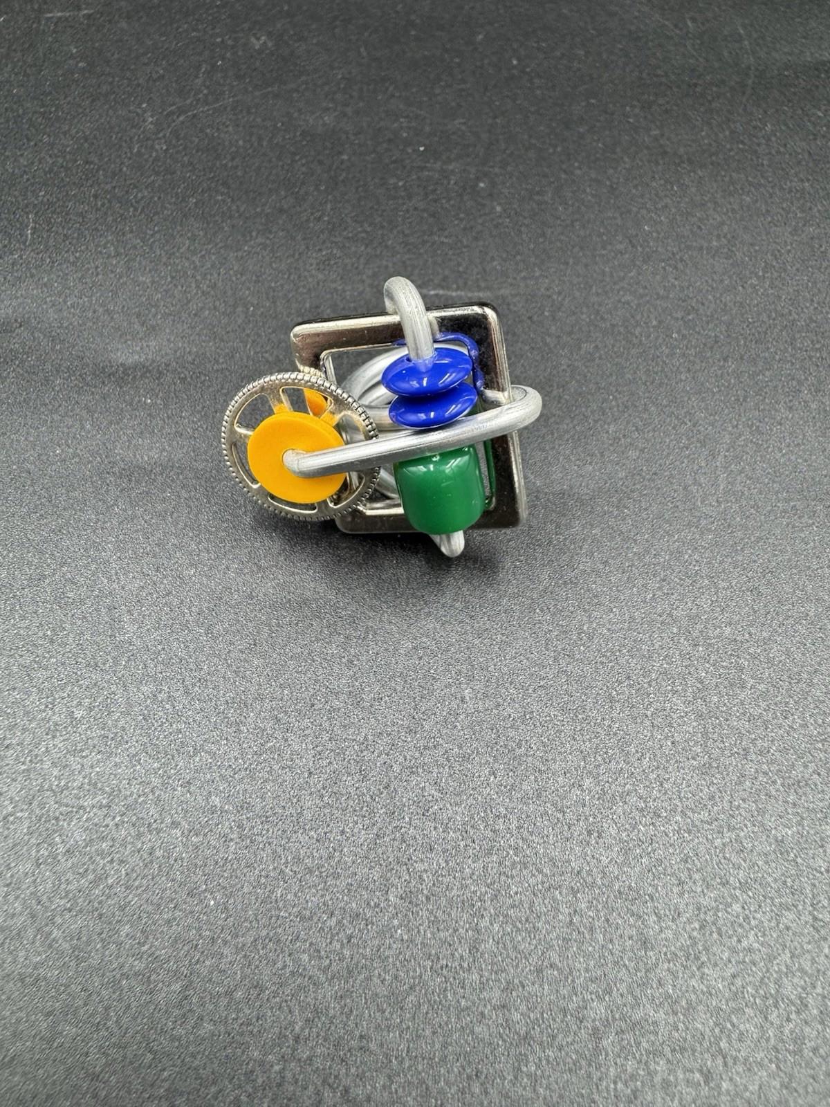 Handmade Bauhaus Inspired Aluminum Puzzle Ring Argentine Designer Multi Color NM
