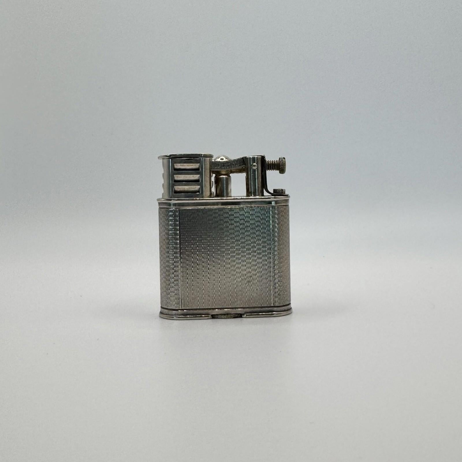 Vintage Dunhill Lift Arm Petrol Lighter - Silver Circa 1920