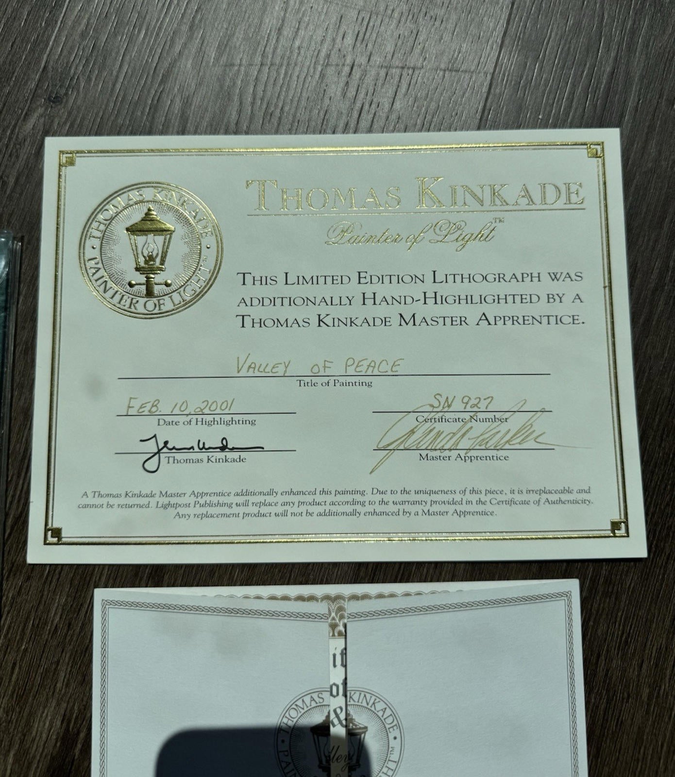 Thomas Kinkade Valley of Peace Beginning of a Perfect Day II