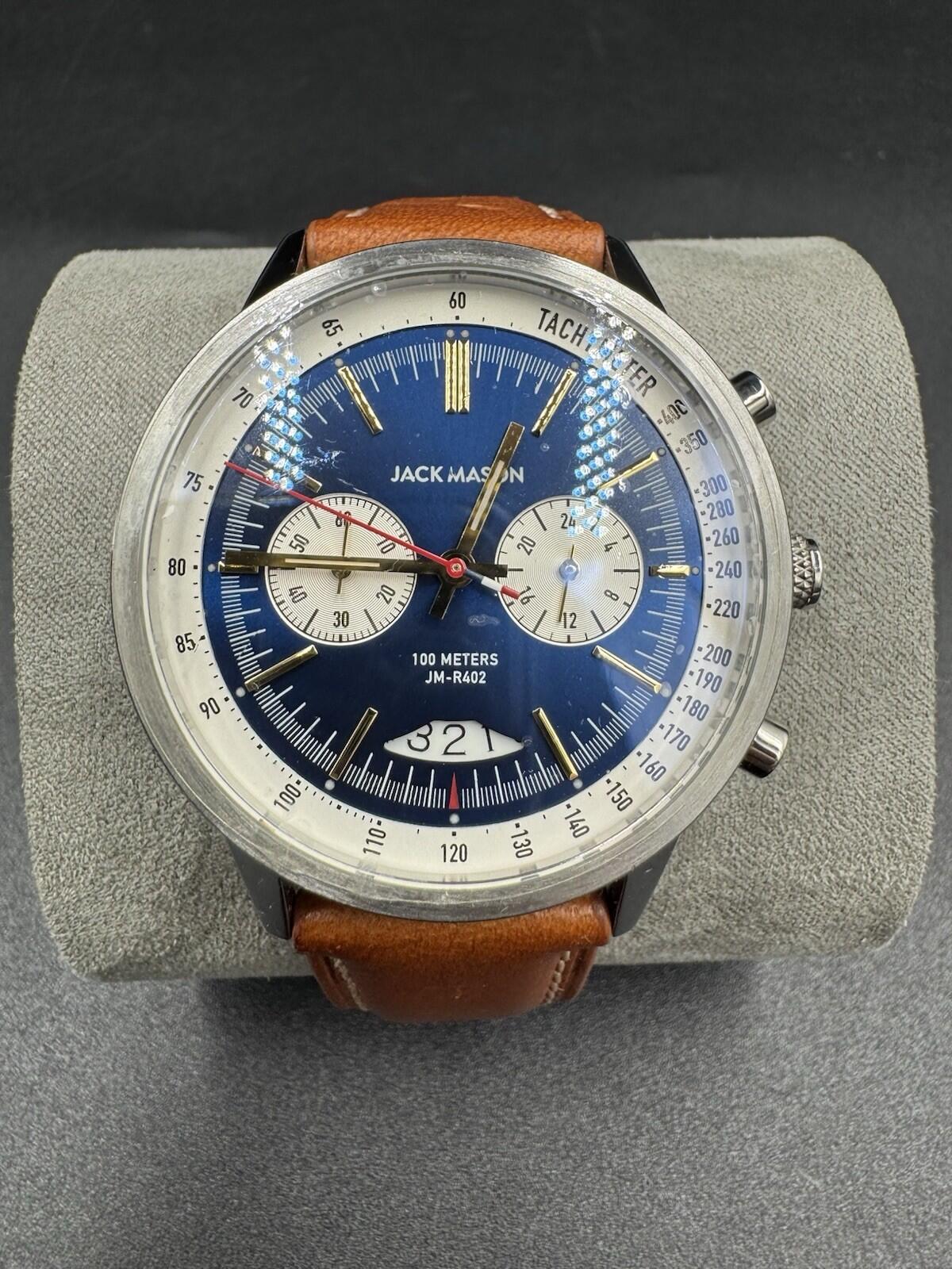 Exquisite JACK MASON Racing Chronograph Quartz Men's Watch JM-R402-006 Tachymete