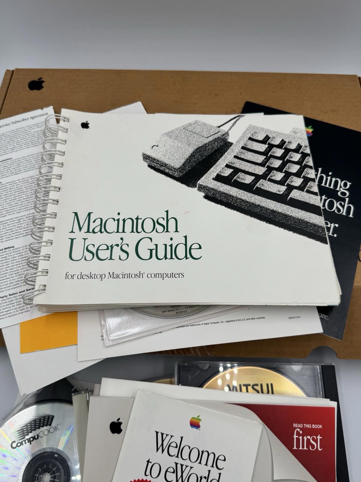 Apple Power Macintosh 6100/66 Manuals, Disks & Original Box