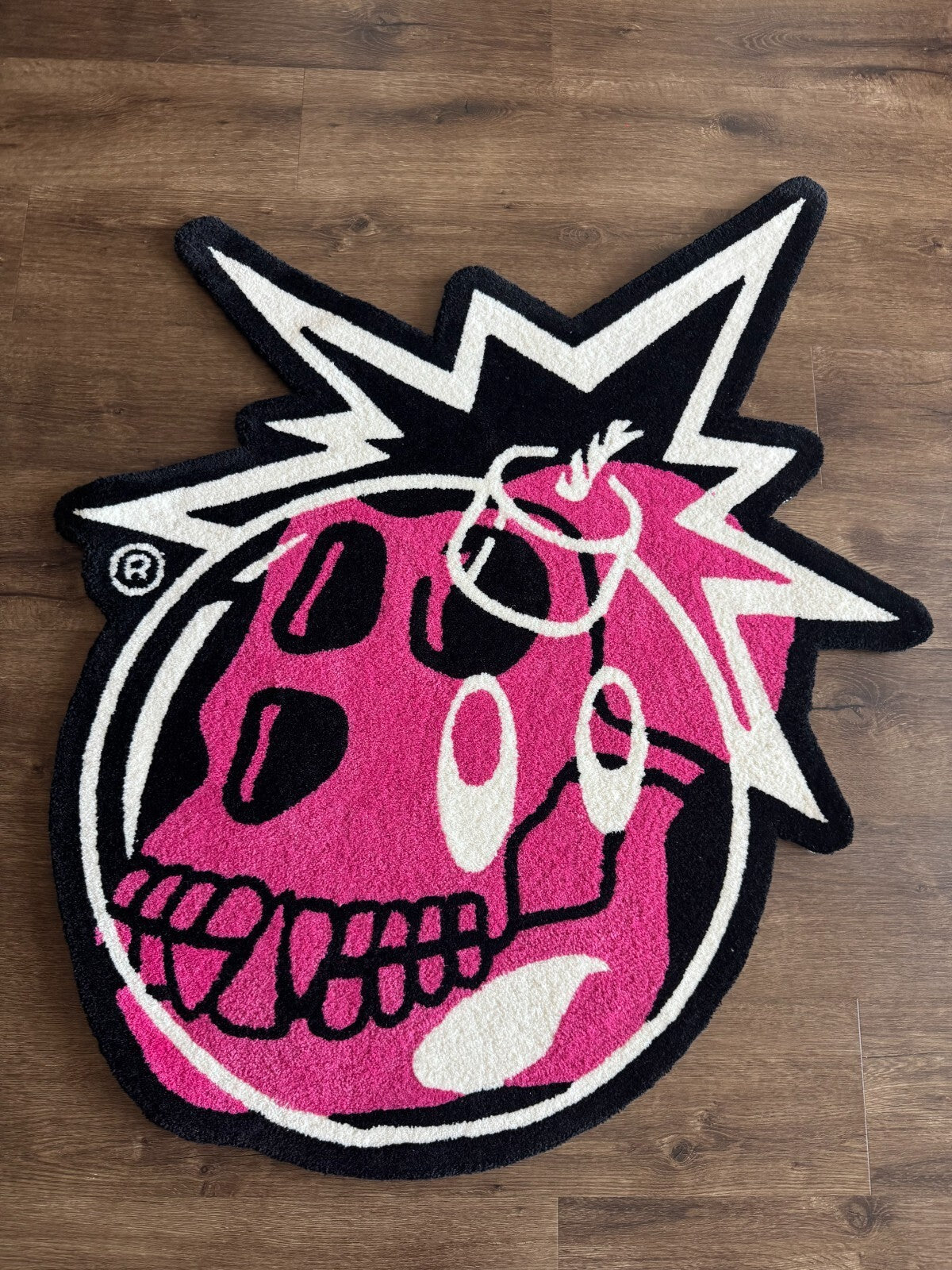 THE HUNDREDS BORED APE YACHT CLUB RUG 2021 BAYC Skull Logo Adam Bomb Black Pink