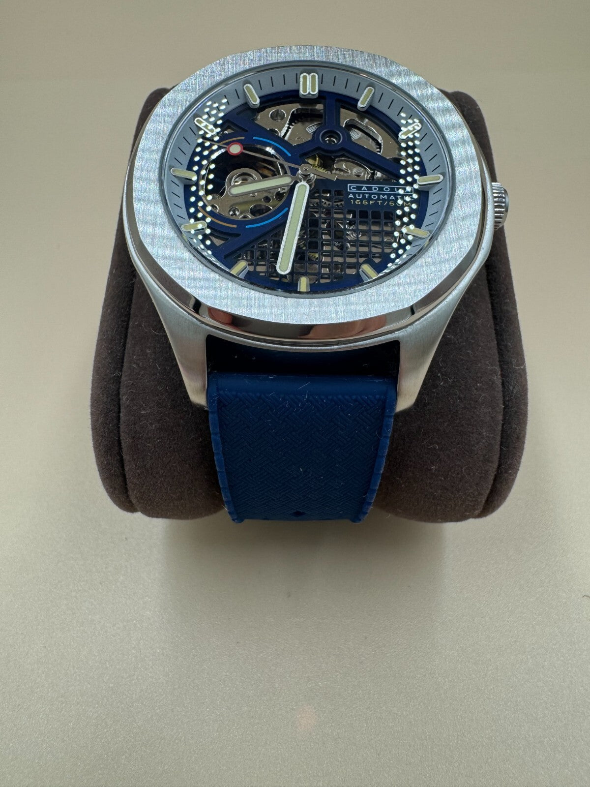 Cadola Tail Light Automatic CD-1054-02 Blue and Silver Watch in Great Condition