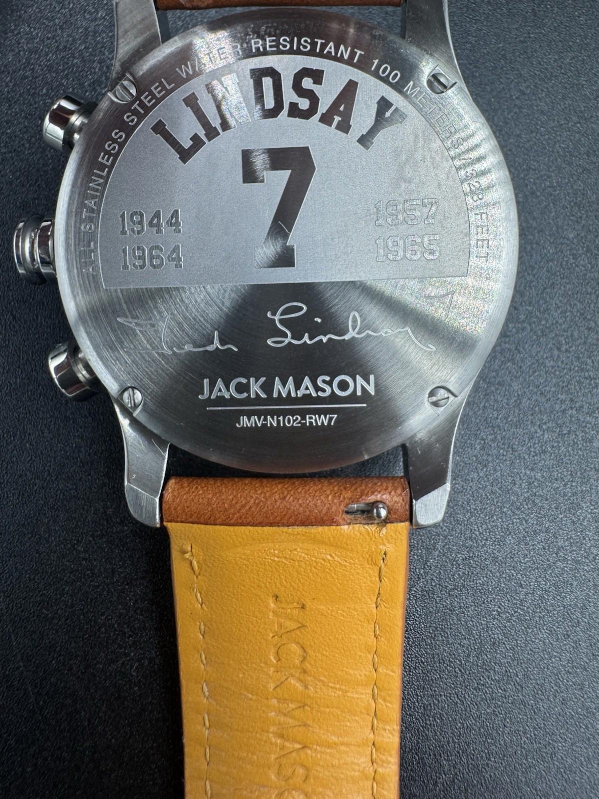 Jack Mason Ted Lindsay #7 Limited Edition Detroit Red Wings Chronograph Watch JM