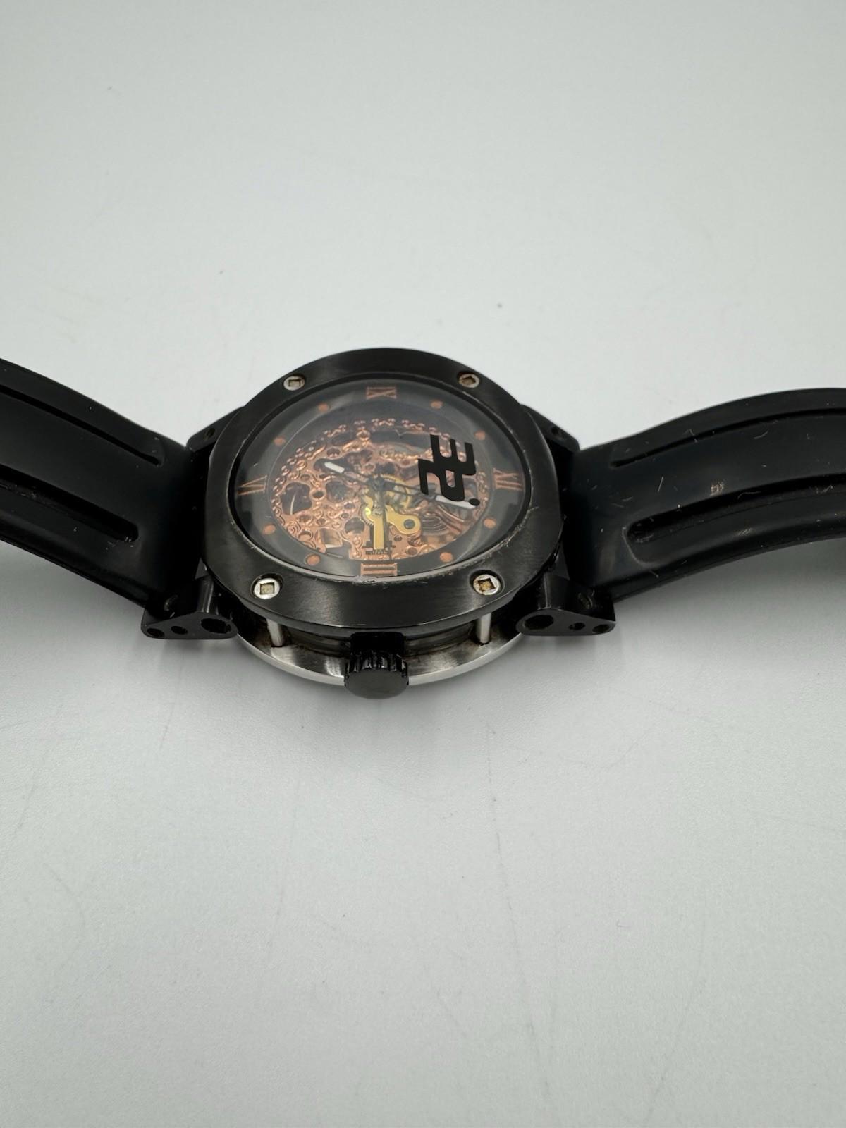 32 DEGREES Automatic Movement Floating Goldtone Skeleton