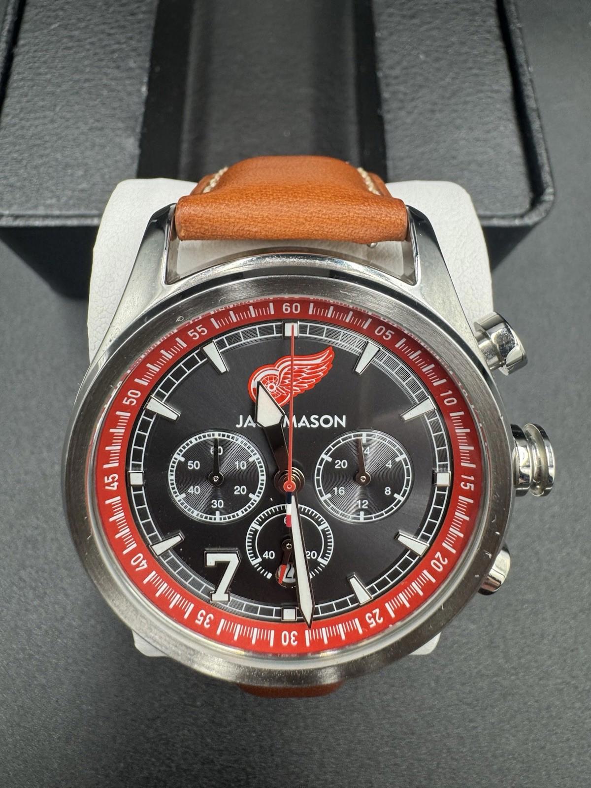 Jack Mason Ted Lindsay #7 Limited Edition Detroit Red Wings Chronograph Watch JM