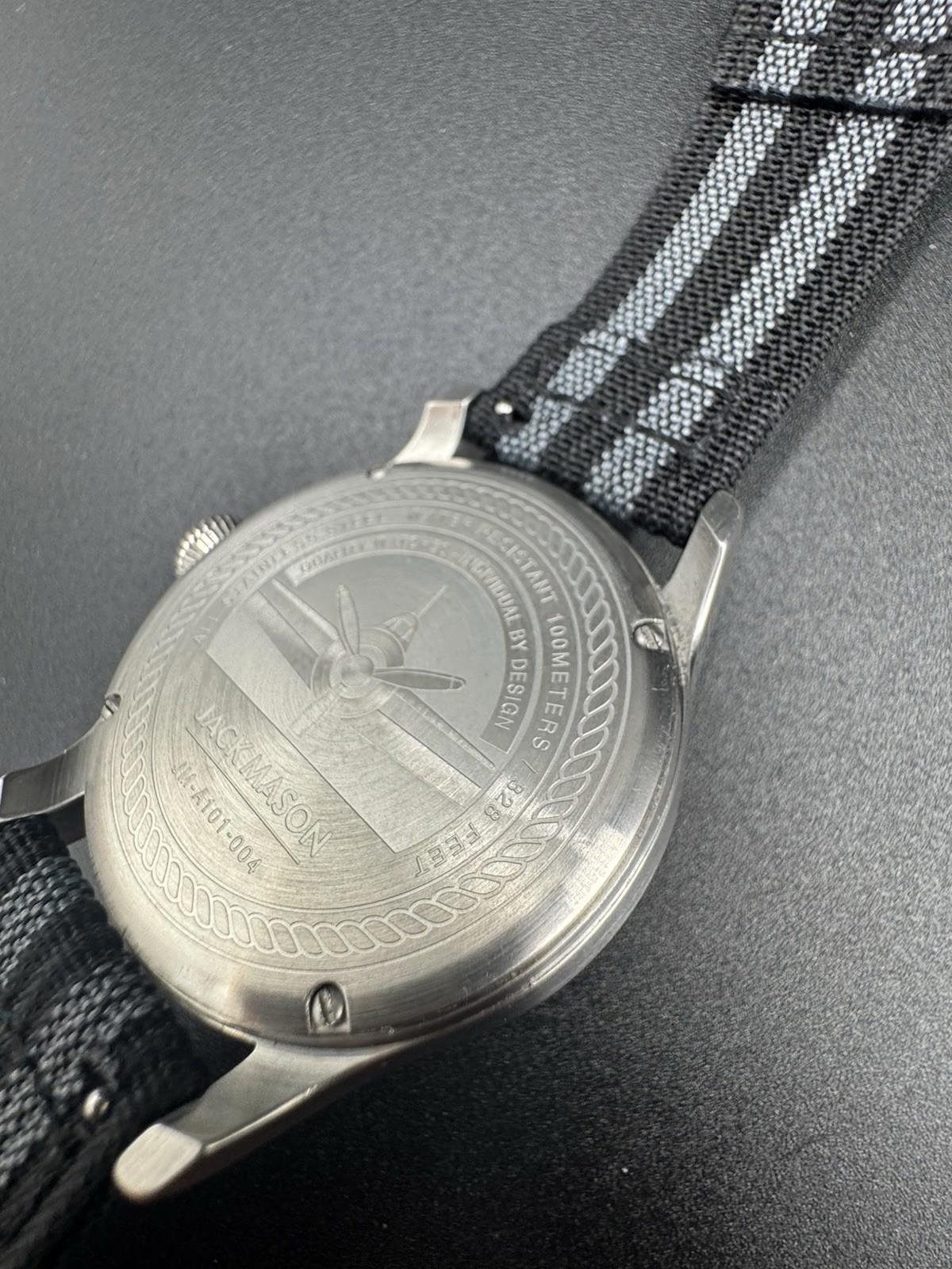 Jack Mason JM-A101-004 Pilot Watch Classical Navy Men's - Very Rare Striped Band