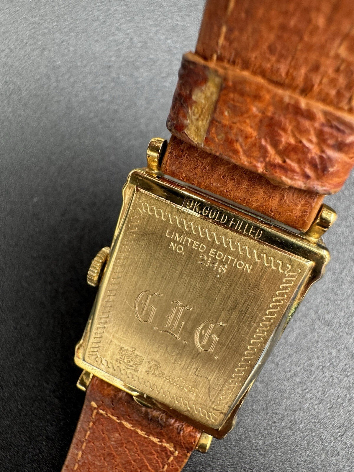Hamilton Limited Edition No. 2148 22mm Gold Tank Quartz Watch 10k Gold Filled VG