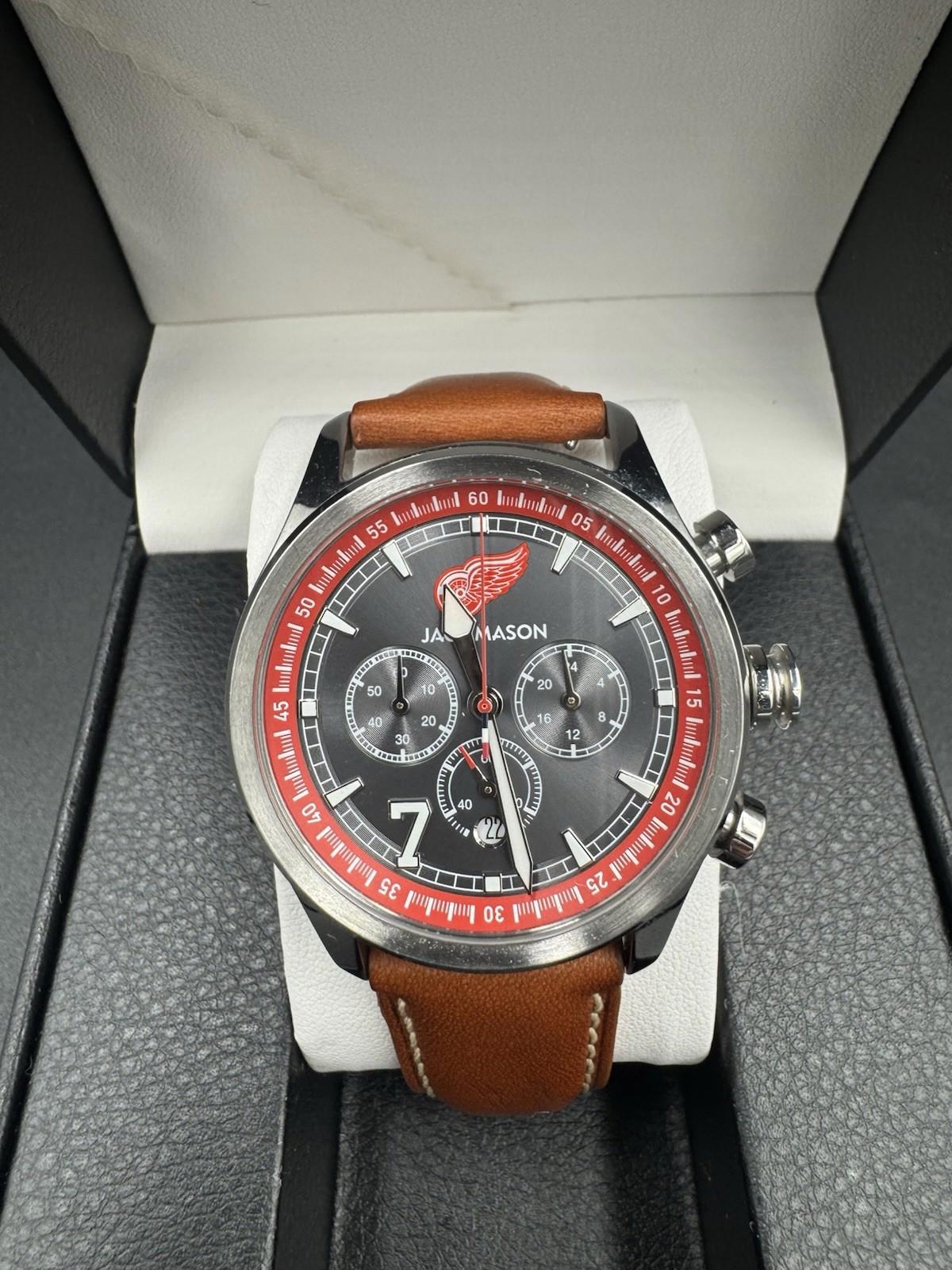 Jack Mason Ted Lindsay #7 Limited Edition Detroit Red Wings Chronograph Watch JM